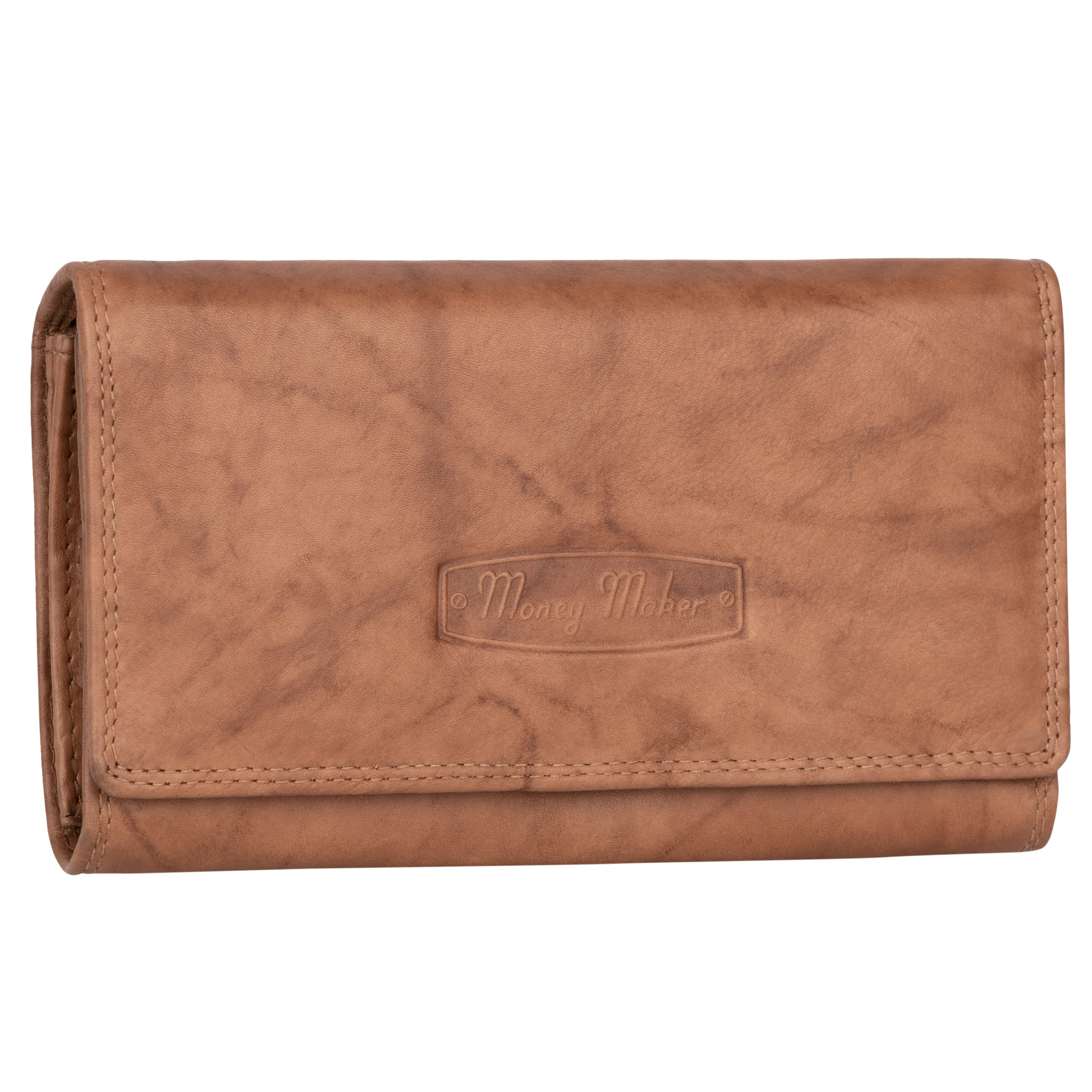 Women's Long Wallet Rfid Blocking Genuine Leather Purse With 4 Bill Compartments, Tan
