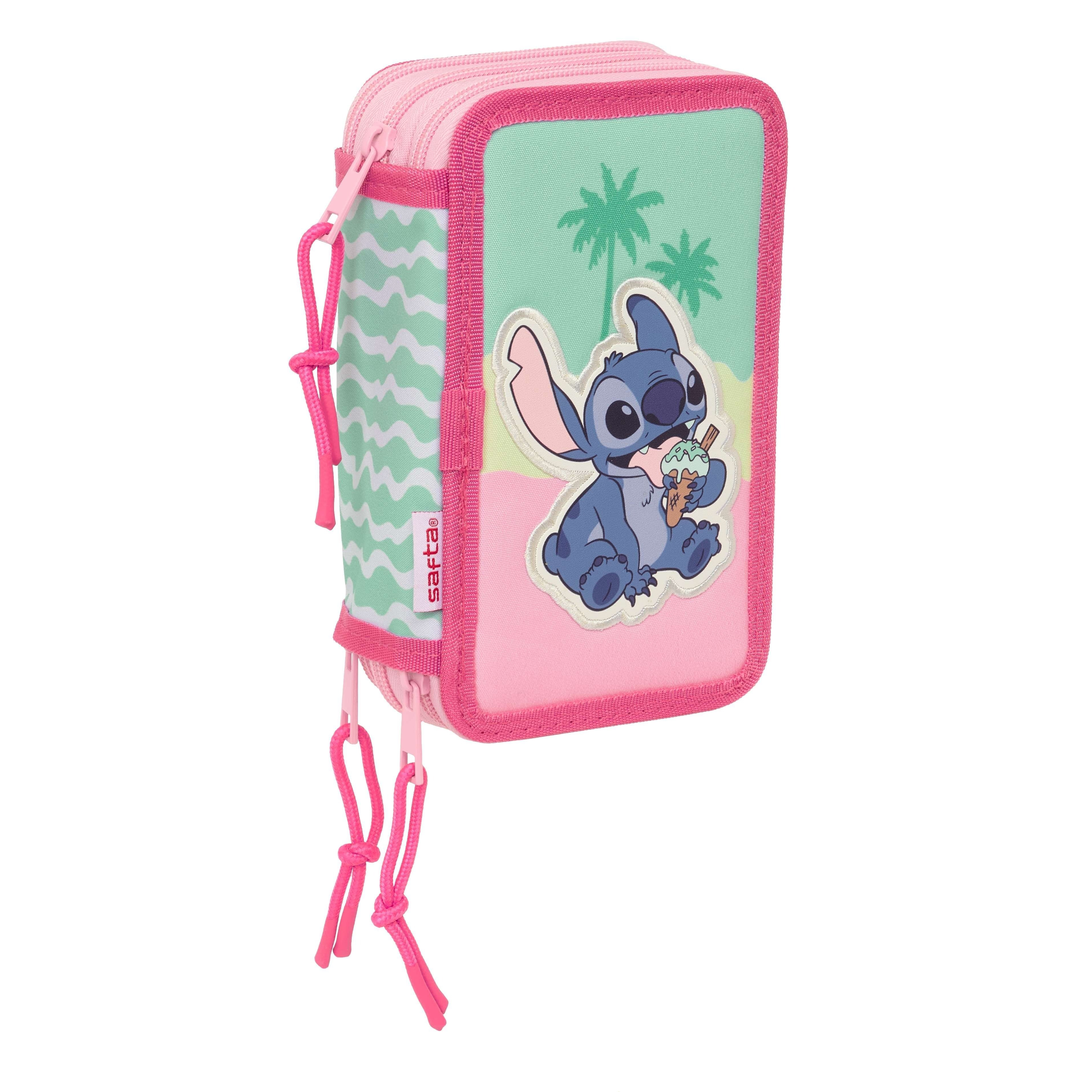 Stitch "ice Cream" Pencil Case, Pouch, Folder, School Pencil Case, 37-piece Set, 3 Compartments, 3-layer Filling