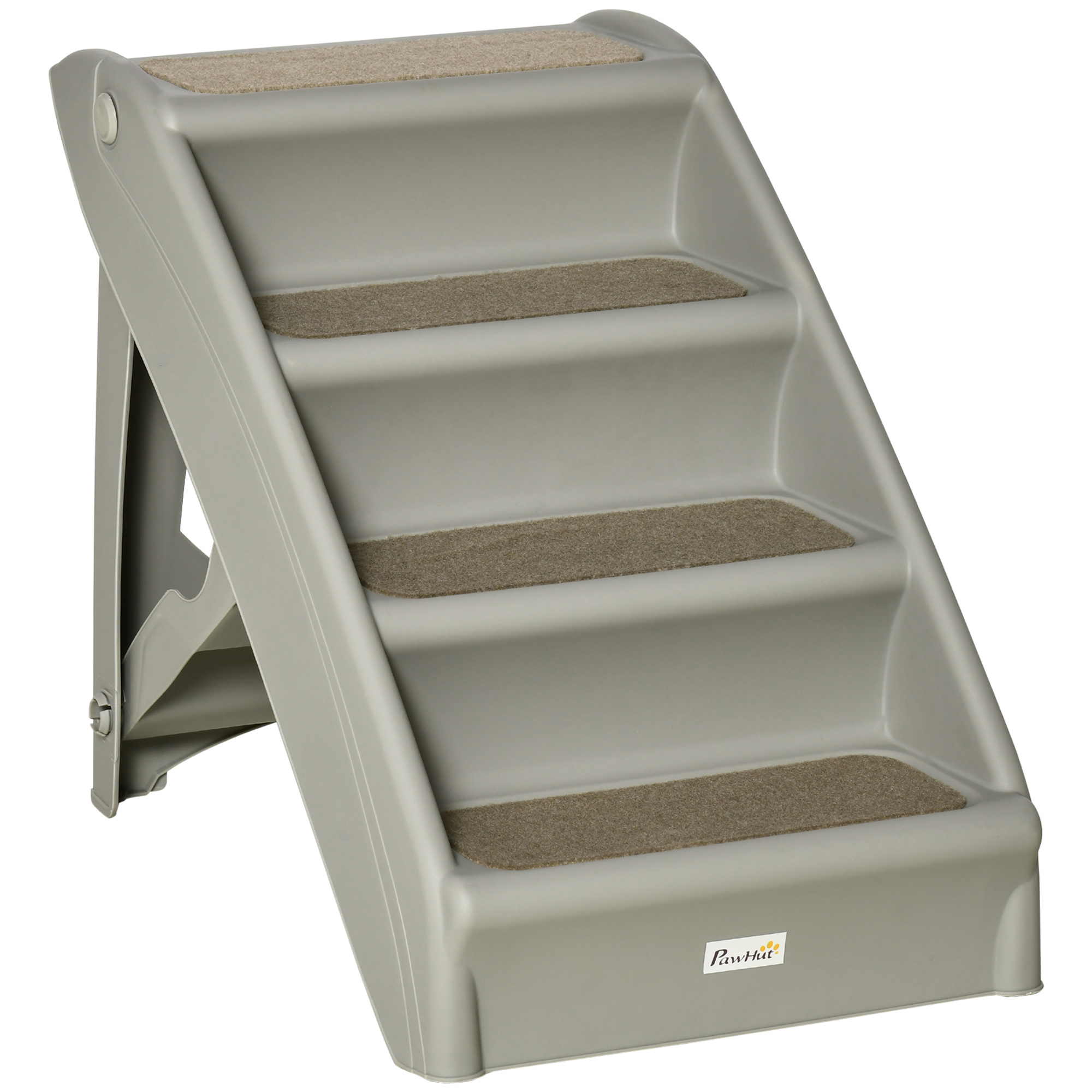 TEMU PawHut Escalier pour chien pliant à 4 marches antidérapantes, escalier pour animaux portable en plastique, kg, pour chiots, chats et animaux