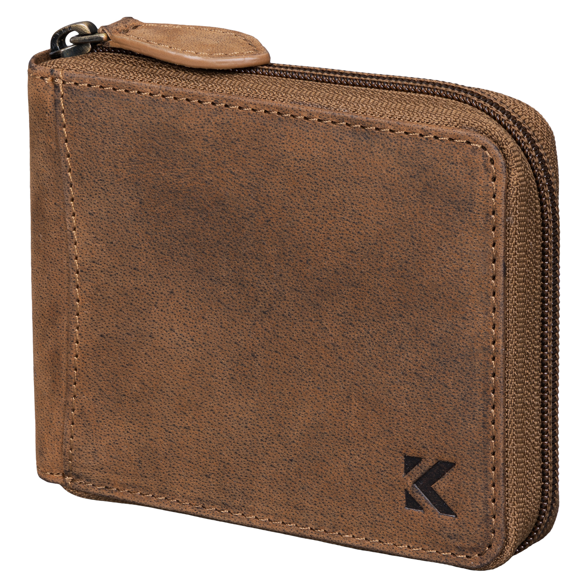 Men's Leather Wallet Rfid Horizontal Format Leather Wallet Tan