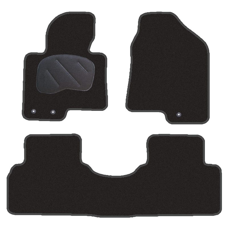 TEMU for - Alfombrillas de Coche Premium Negro 6 mm x 55 cm 80 para Hyundai IX35 (2010-2015)