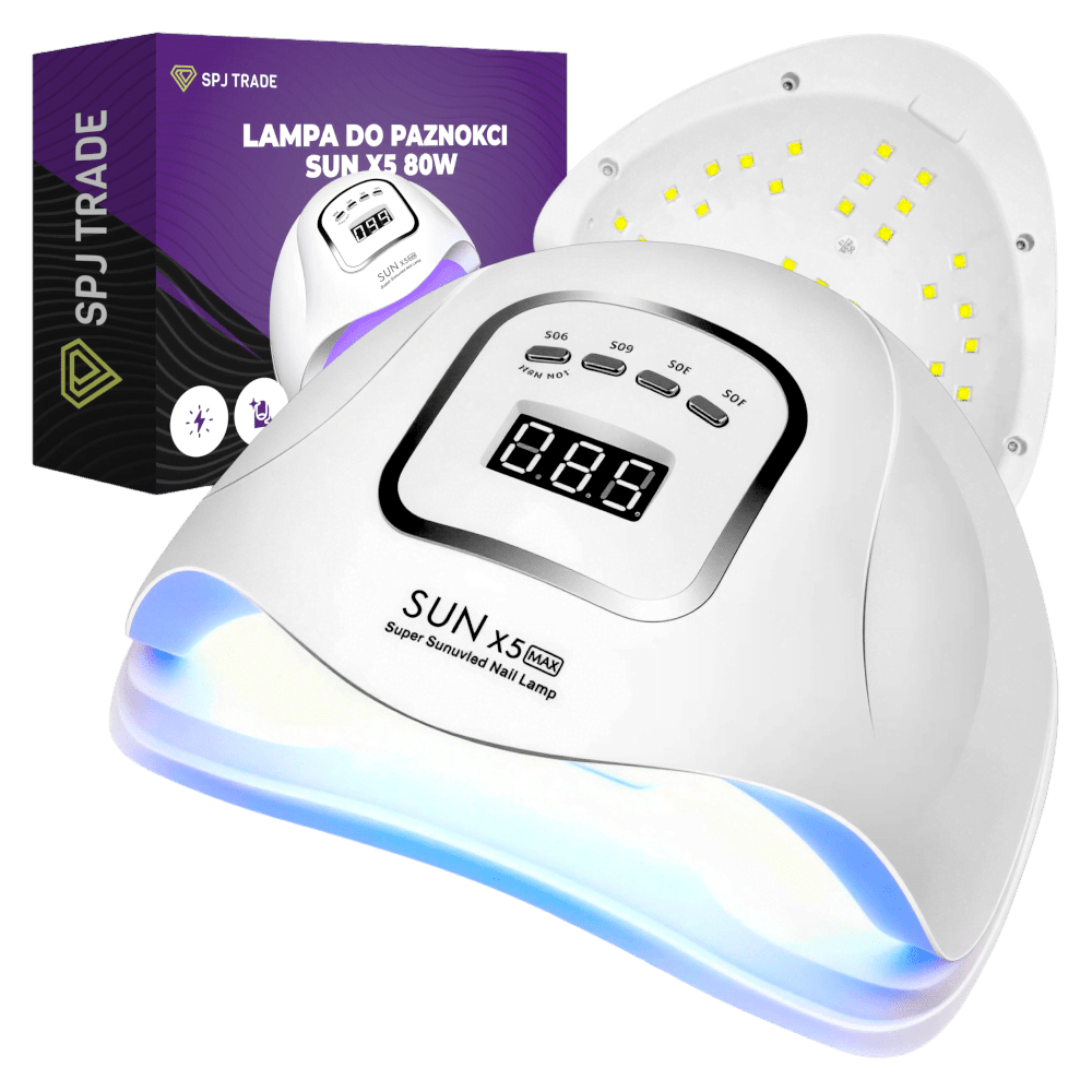 zdjęcie przedmiotu lampa do paznokci  5 uv led do hybryd żeli mocna hybrydy max lcd