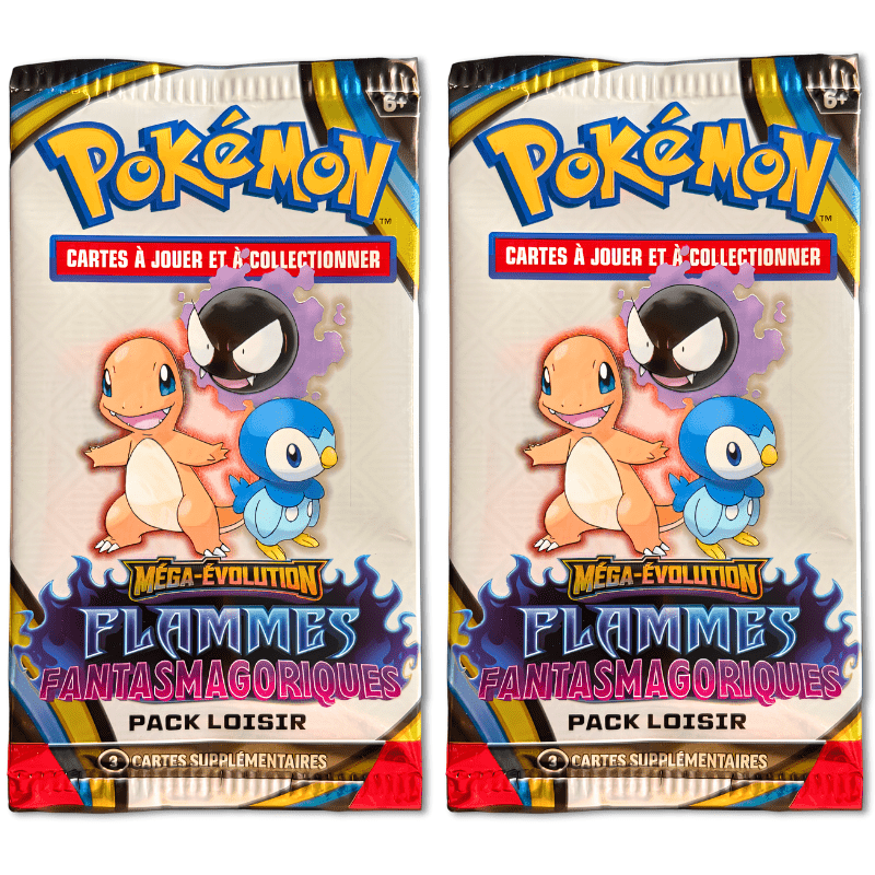 TEMU Lot 2 Boosters de Cartes Pokémon - Pack Loisir 3 Cartes par Sachet - Total 6 cartes neuves avec / brillantes