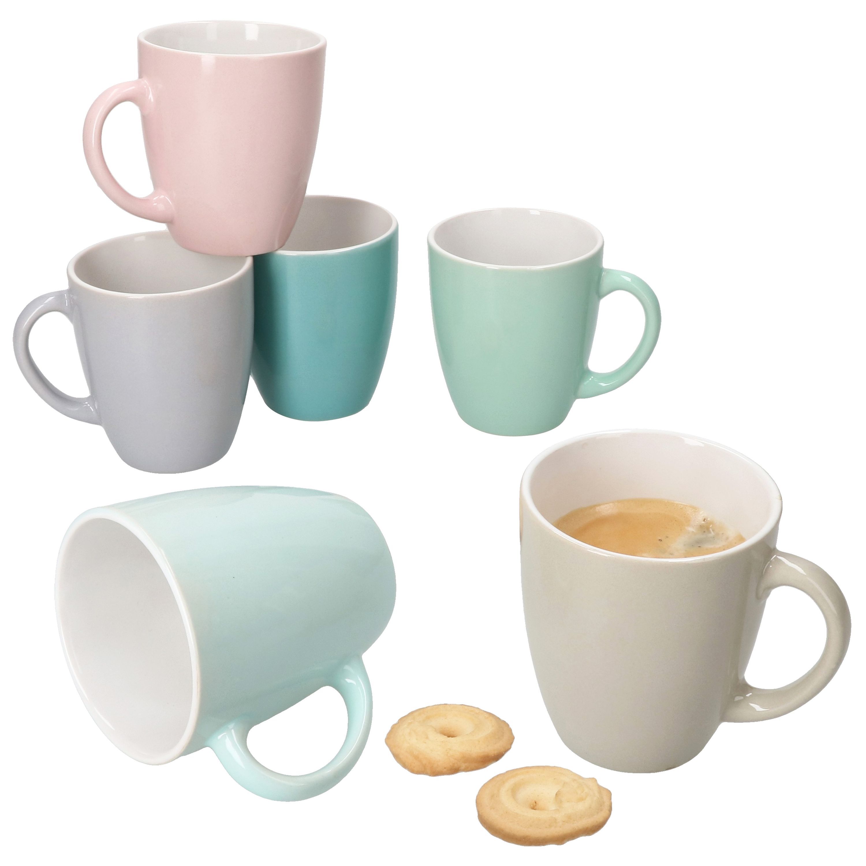 Image of 6-piece Set Mai Mocha Cups In 6 Pastel Shades Made Of Stoneware - 24302353