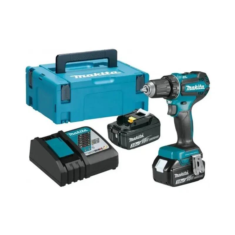 Makita Akku-drill Ddf485rfj, In With 2x3ah Batteries And Charger