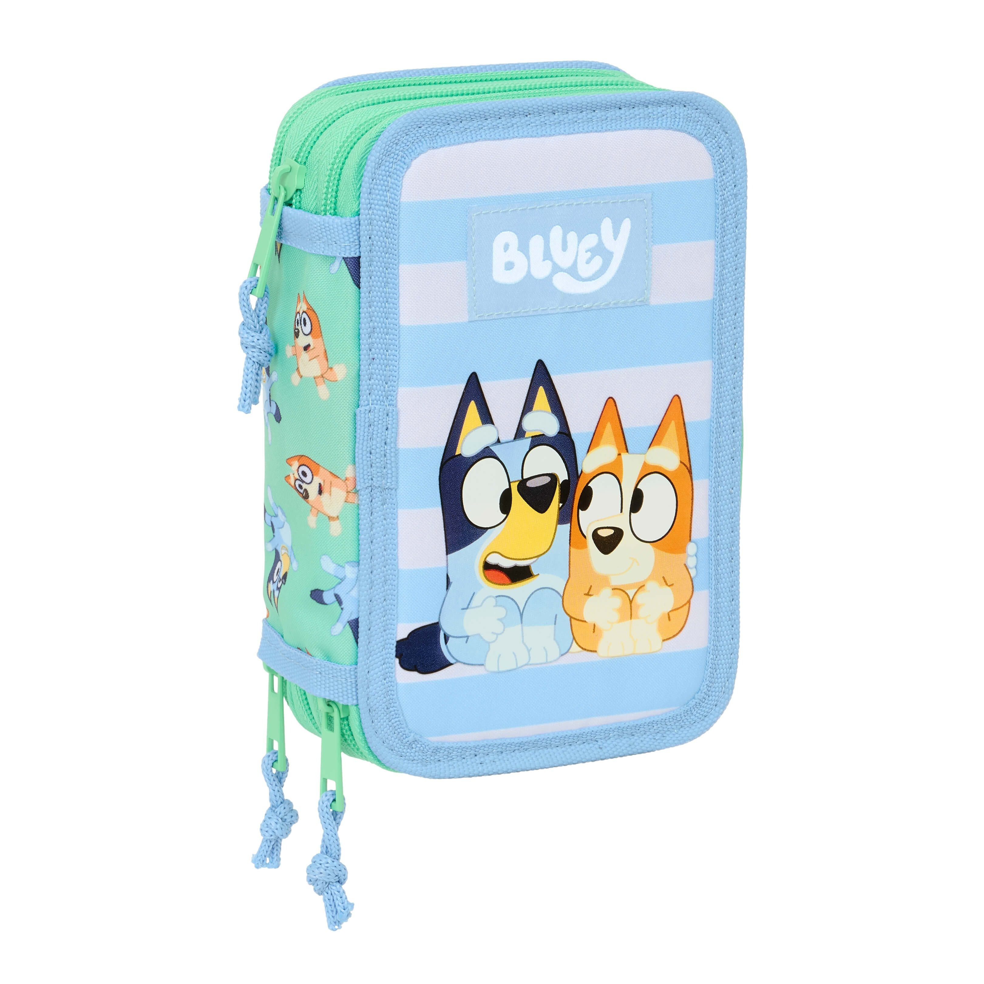 "sisters" Pencil Case 37pcs 3 Compartments 3-fold Filled Heeler Dog Dog