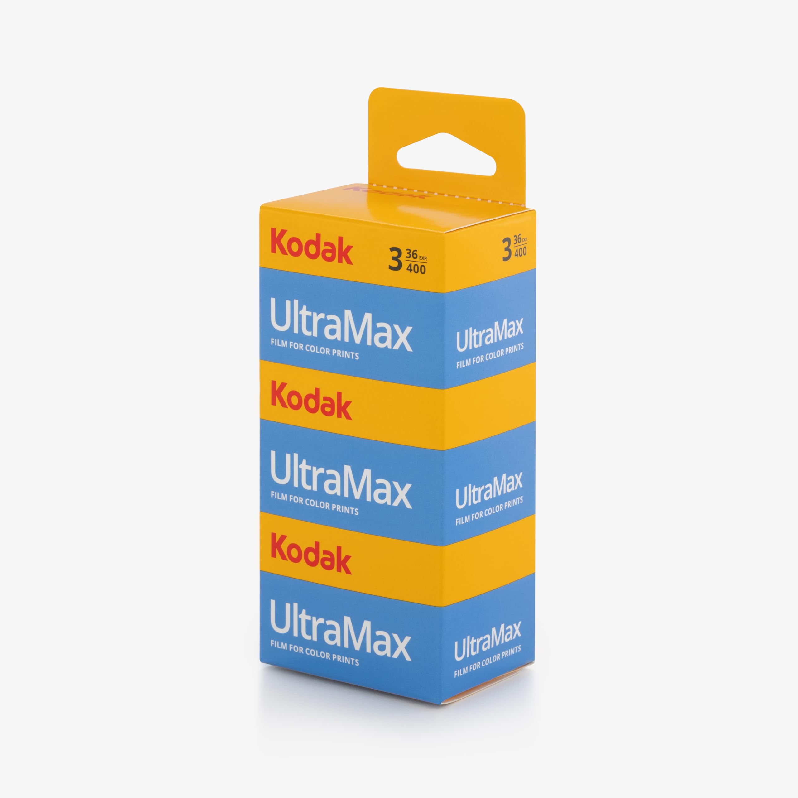 TEMU Kodak Blister Ultramax 135-24 - Paquete de 3 rollos de , ISO 400, 36 exposiciones, ideal para fotos en interiores y exteriores