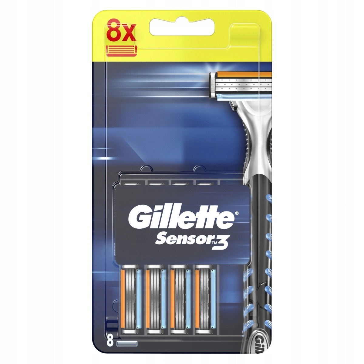 Interchangeable 8pcs Gillette Blue Sensor 3 Interchangeable 8pcs For Gillette Shaver Razor Cartridges