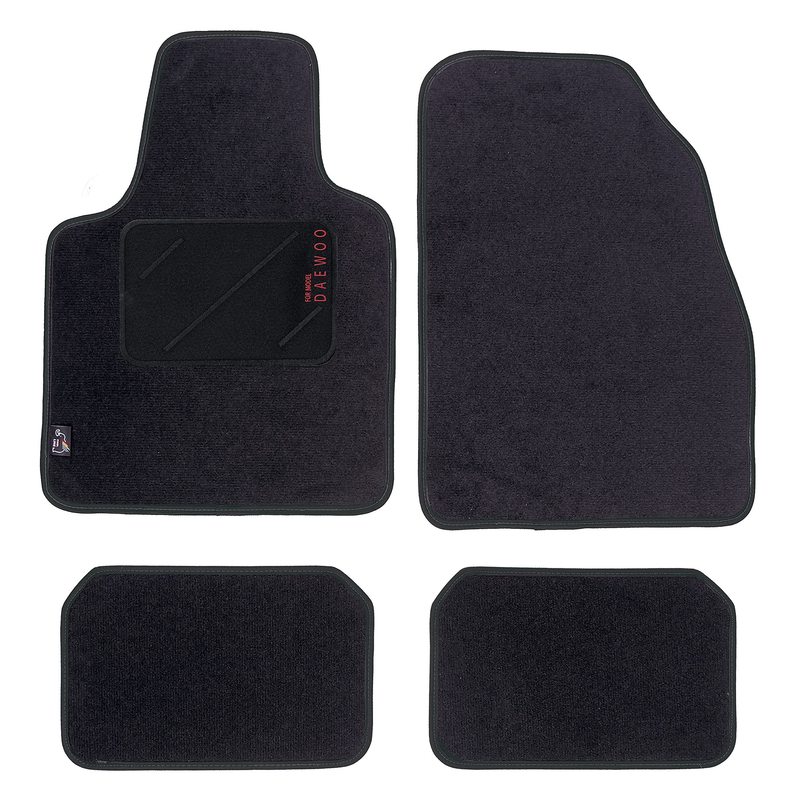 TEMU La Boutique para tu Auto - Juego de Alfombras Moqueta Negra TALONERA MOQUETA - Asiento