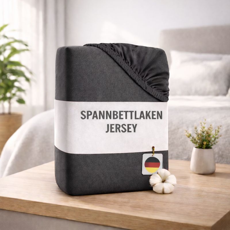 E-shop Baumwoll-Jersey Spannbettlaken, Hautfreundlich & Luftdurchlässig, 135 g/m², Sicherer Sitz mit Rundumgummi, Für alle gängigen Matratzenarten