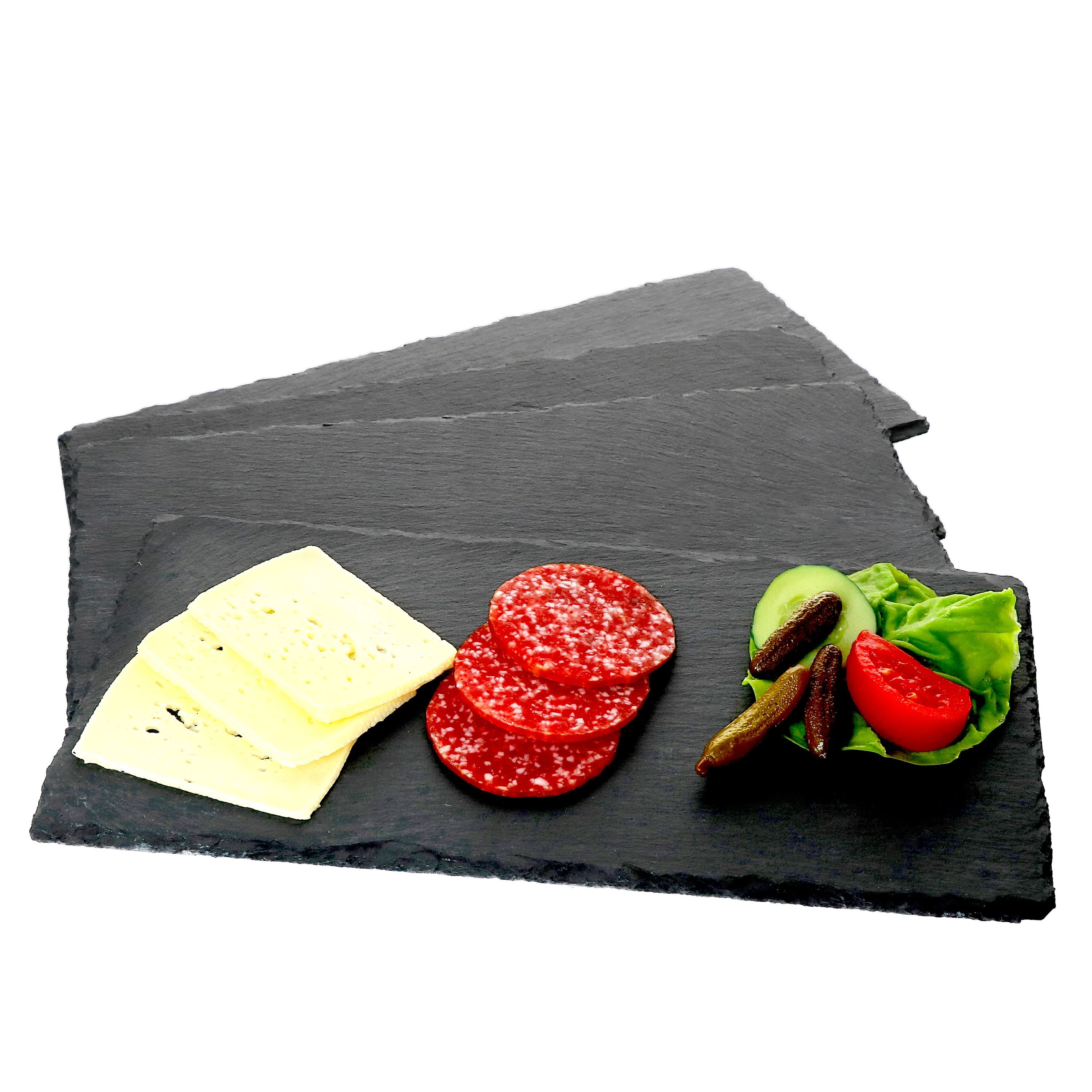 4-piece Slate Plate Set, 17x34 Cm - 23464646