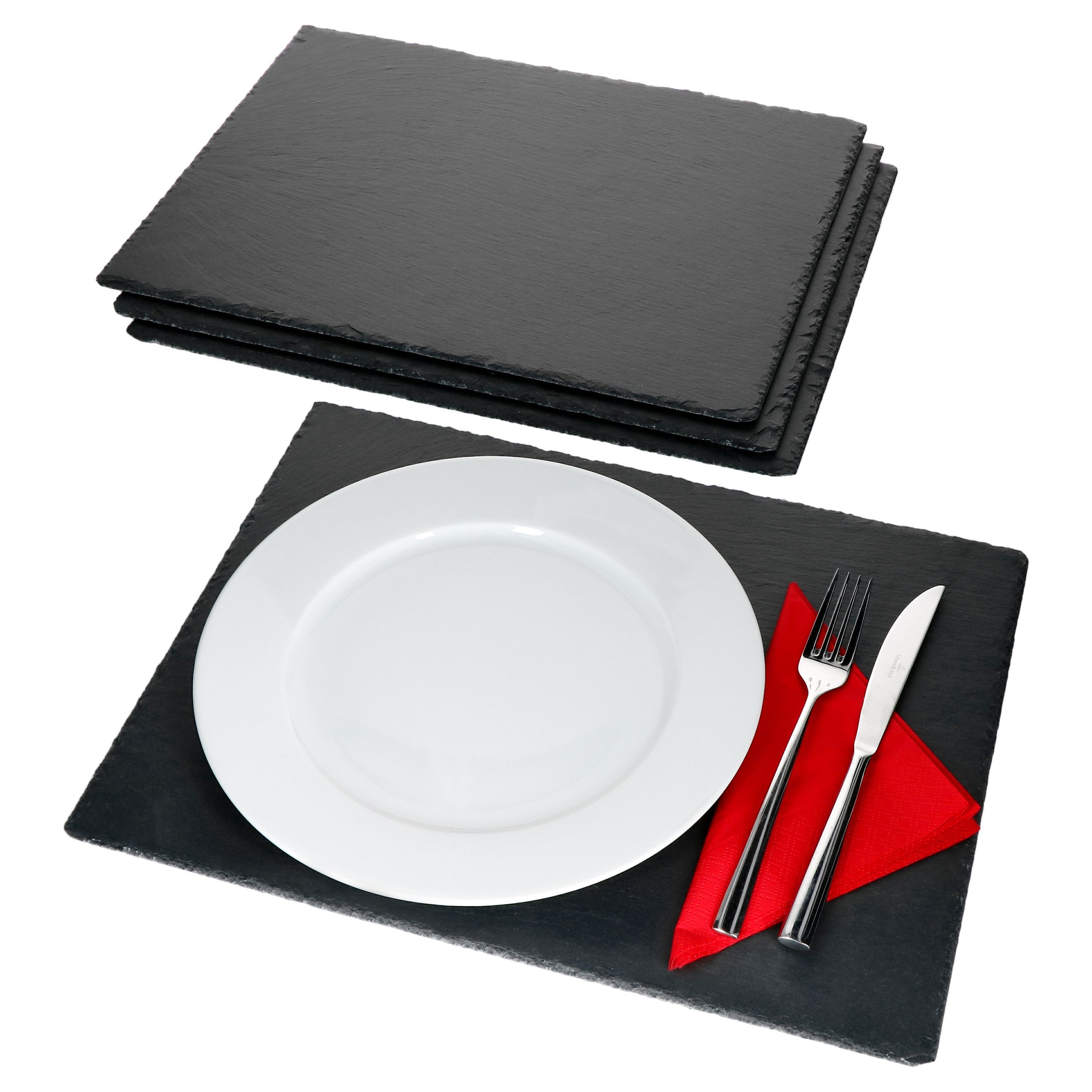 4-piece Slate Plate Set, 30x40cm - 23464654 41