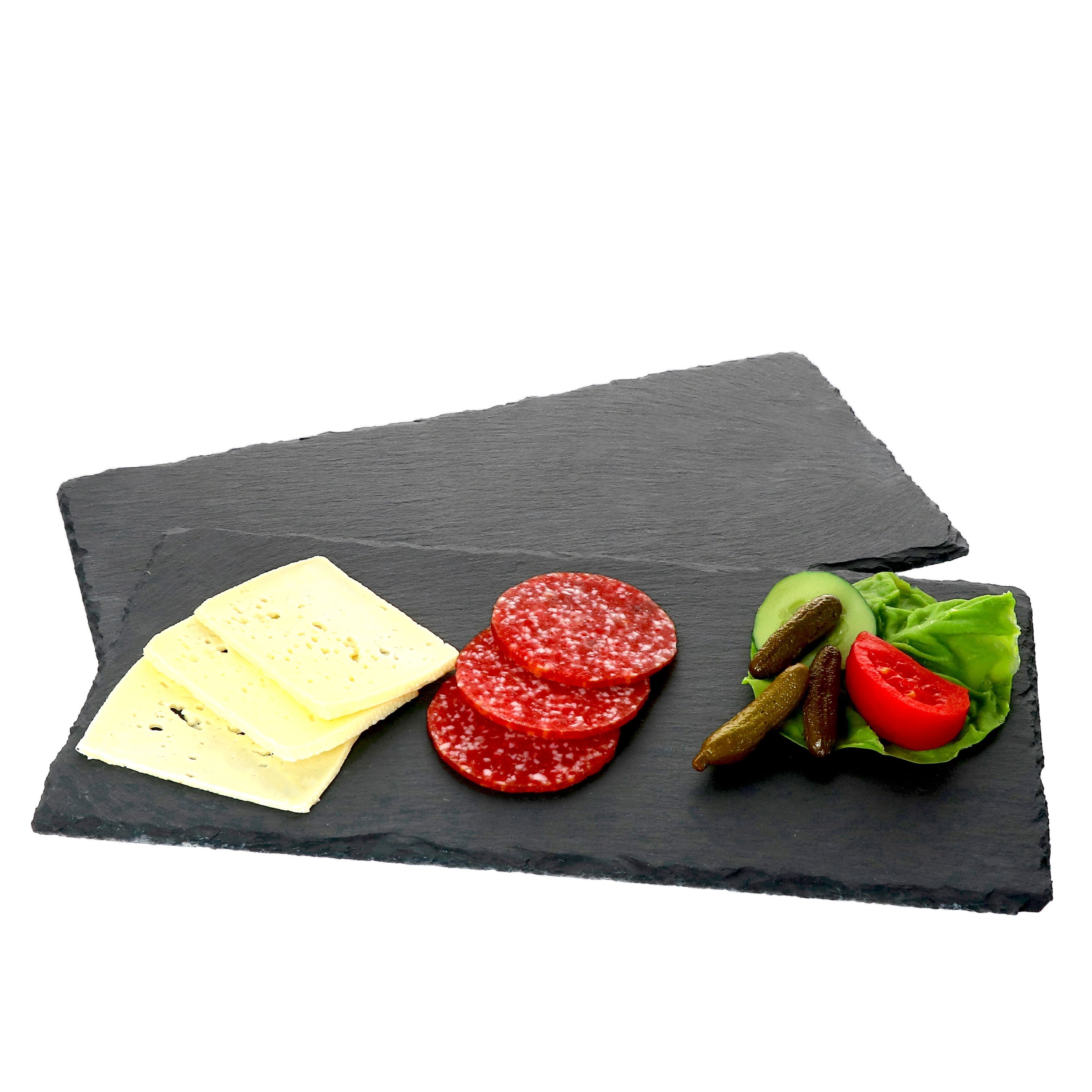 2-piece Slate Plate Set, 17x34 Cm - 23464646 42