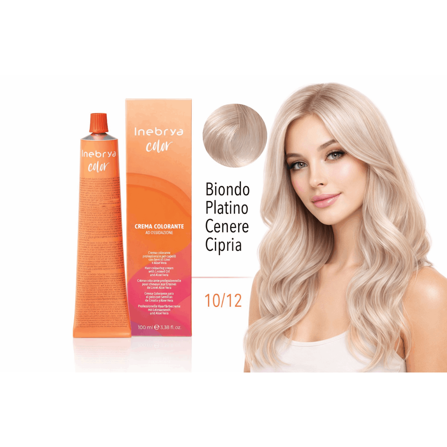TEMU Inebrya /12 Platinum Ash Blonde Hair Color 100 Ml 6pcs Savings Set