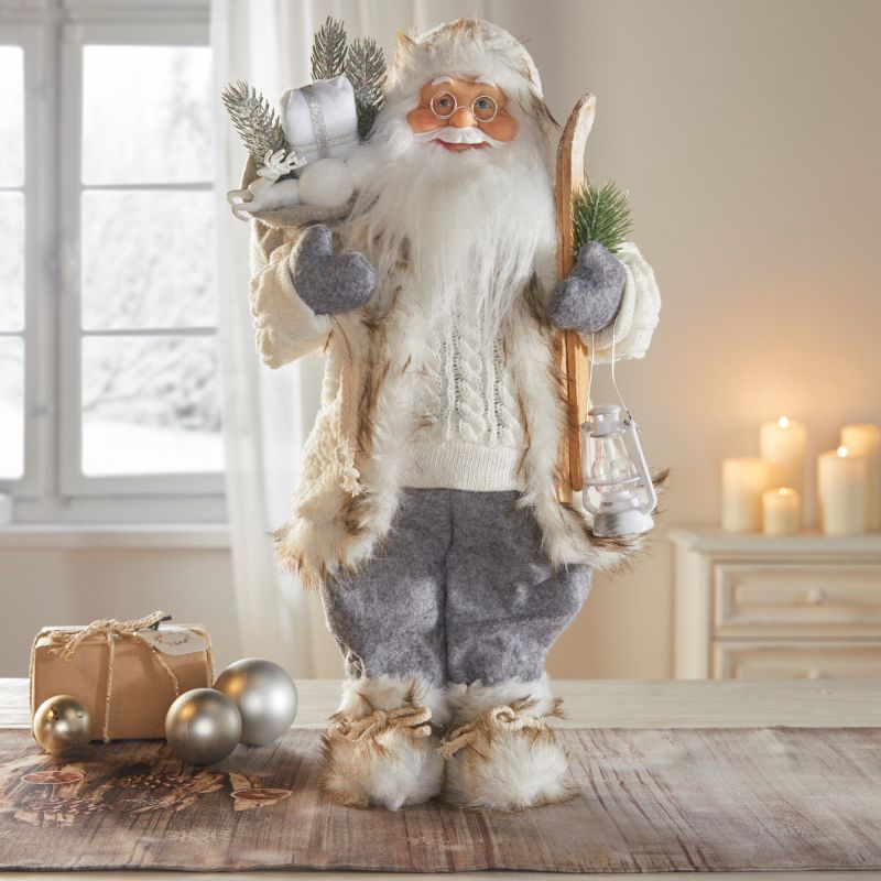 Winter" Decorative Figure, 46 Cm Tall, Christmas Santa With Lantern, St. , Santa Claus Statue