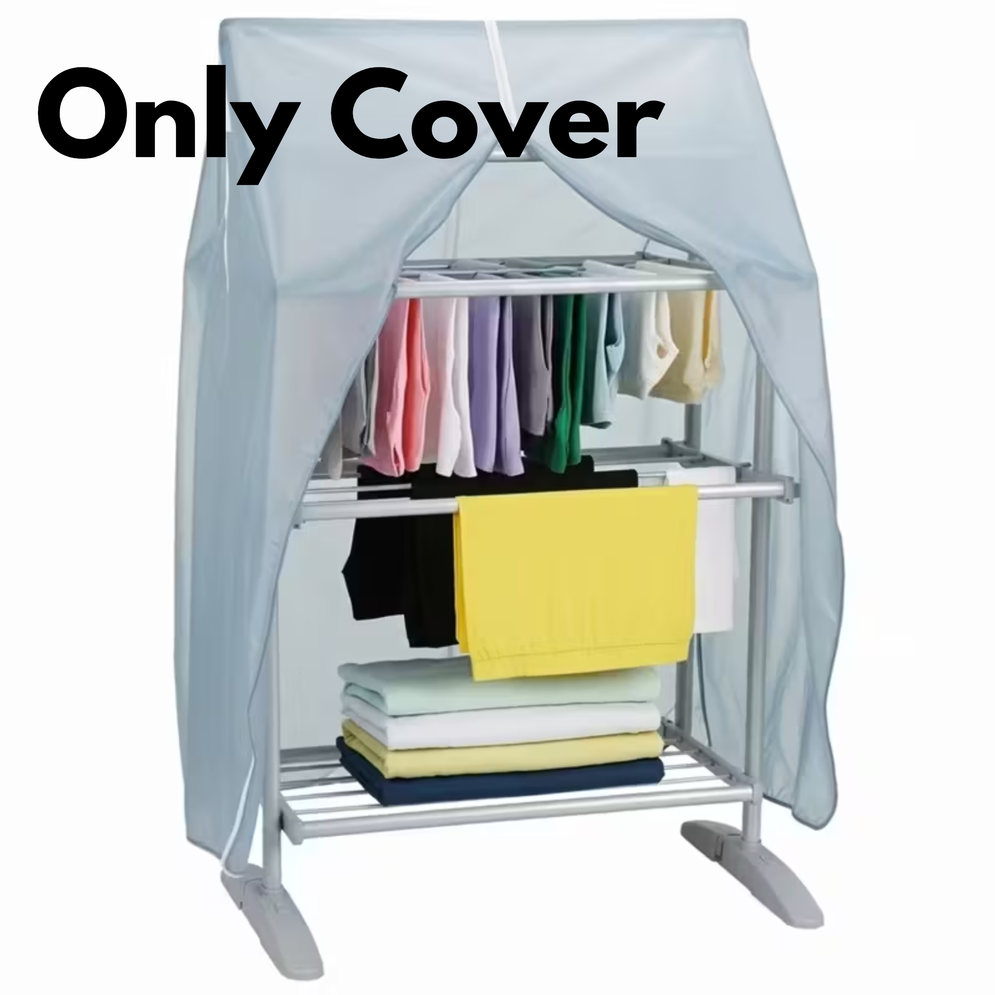 TEMU 3 Tier Heated Clothes Airer Cover Only, Heat Retaining Laundry Drying Cover For Indoor Dryers, Up Drying Time, Dust Protection, Lightweight &