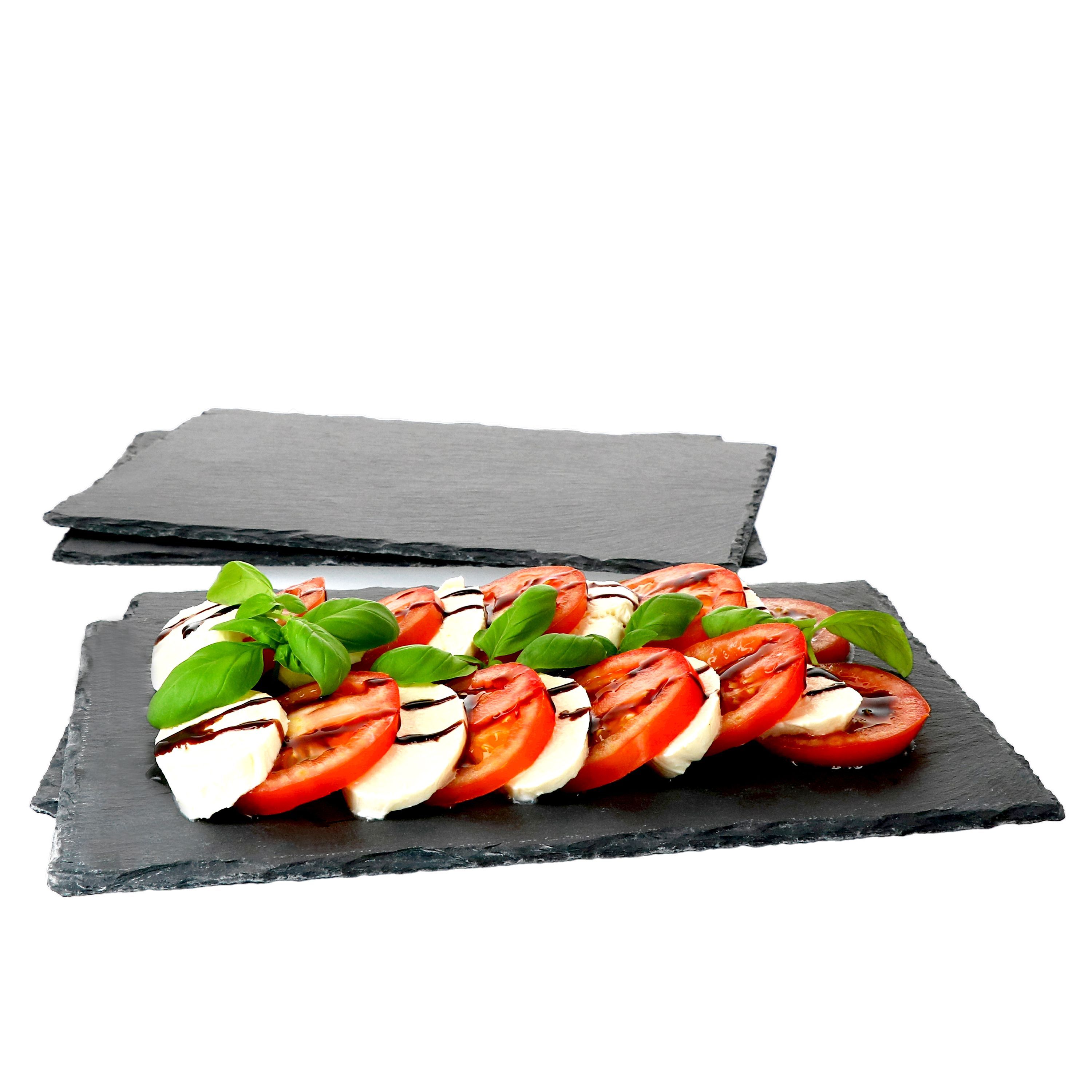 4-piece Slate Plate Set, 20x30 Cm - 23464665