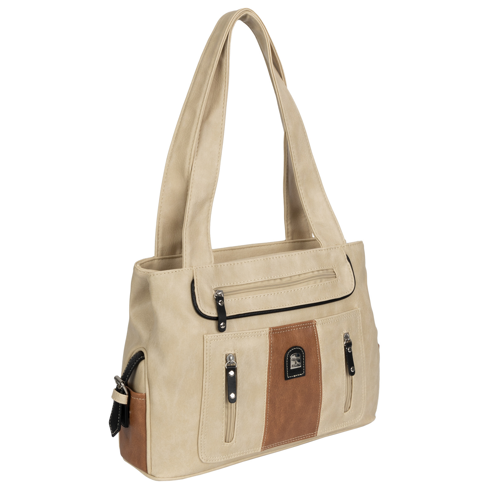 Image of Women' Handbag Shoulder Bag Crossbody Bag Shopper Top Handle Bag Crossover Bag Leather Look Cream-brown