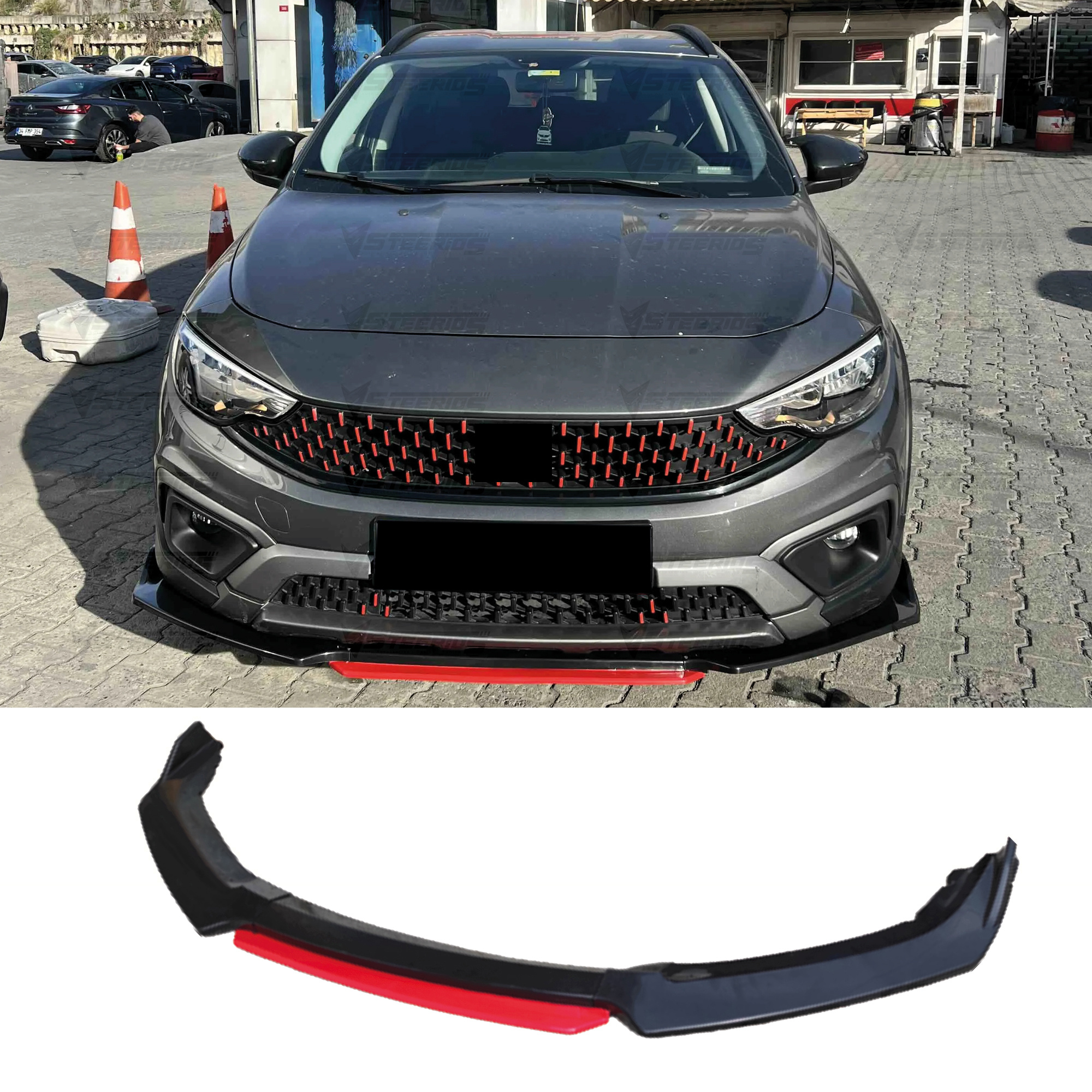 Front Bumper Lip Wrap For Fiat Egea Neon Fc5 Model 4pcs & 3pcs Colors Adjustable Universal Car Tuning