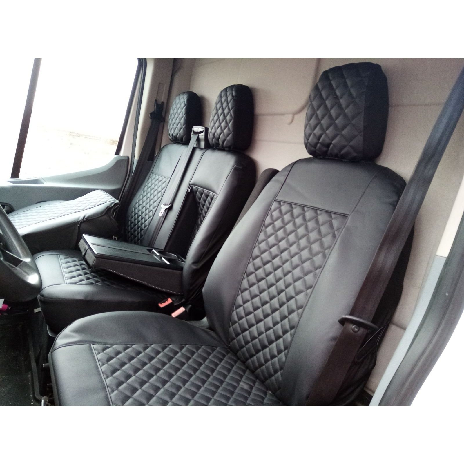 Image of 2+1 Front Seat Covers For Ford Transit 2015+ Large Cabin