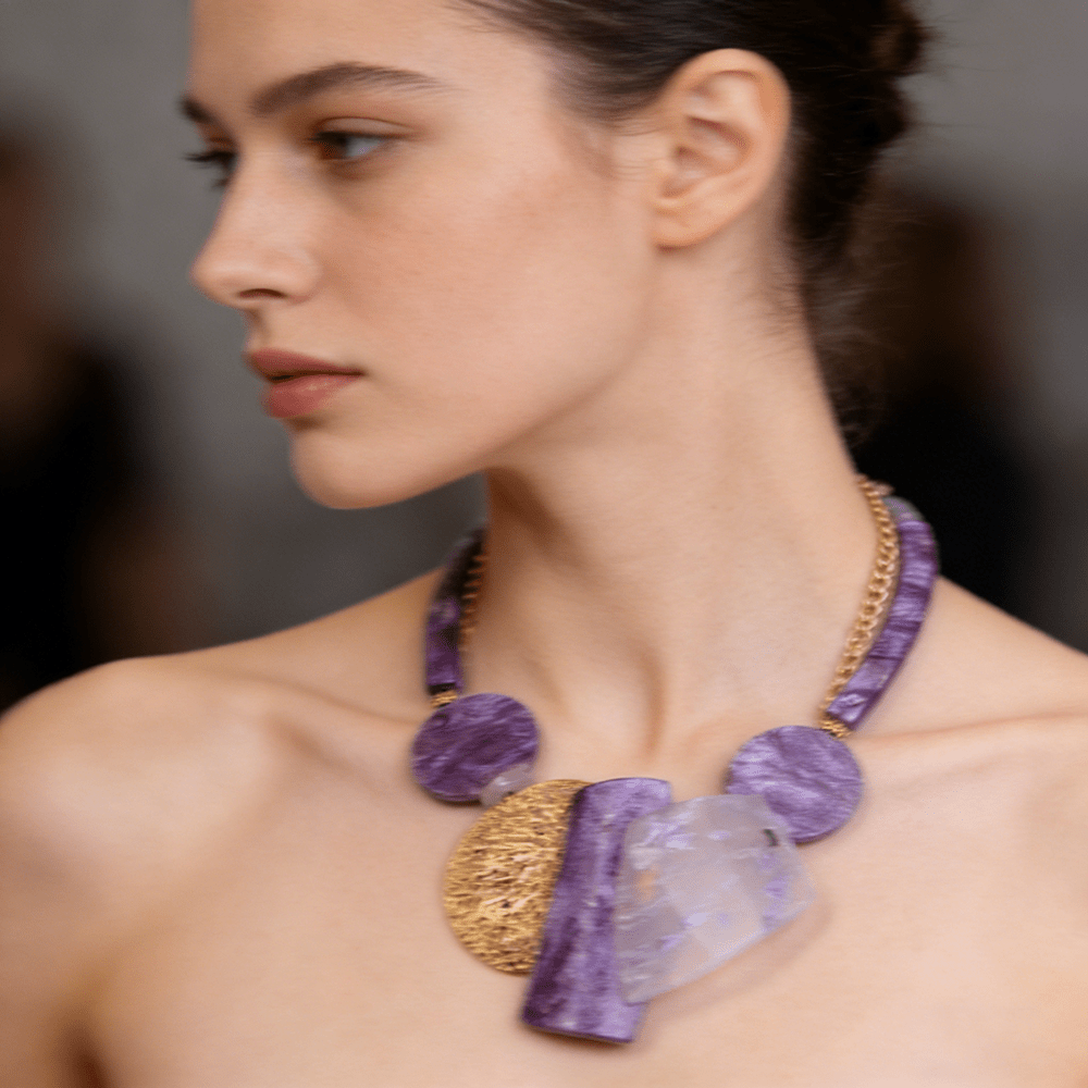 Image of 2026 Purple Necklace Unique And , Perfect For Commuting, Dates, And More Occasions, Elevating With .