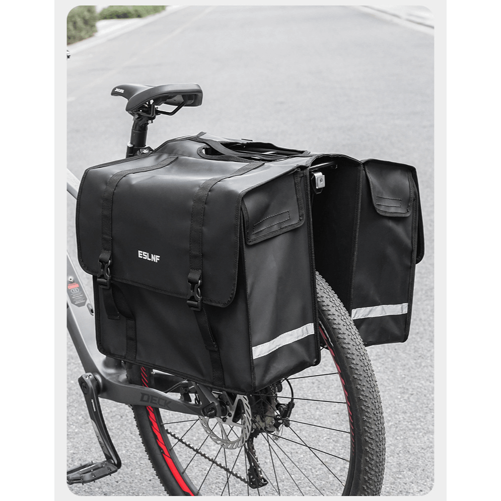 Rear Bike Bags, Large 45l Capacity And Rigid, Waterproof, Premium -