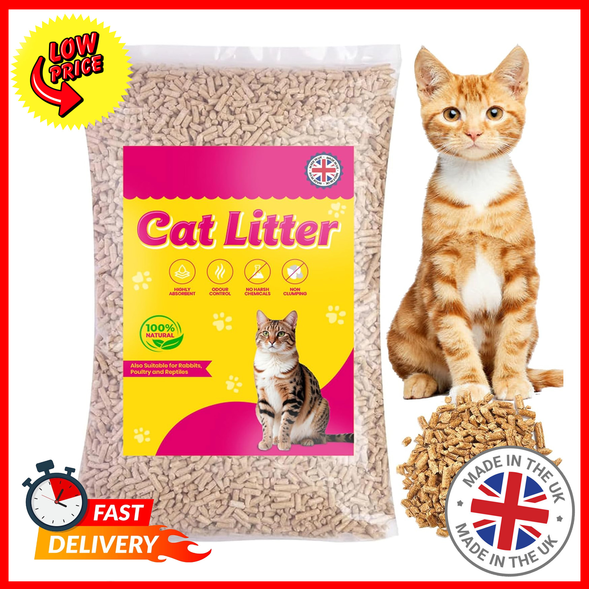 30l   litter clean   ultra absorbent wooden pellets     soft bedding