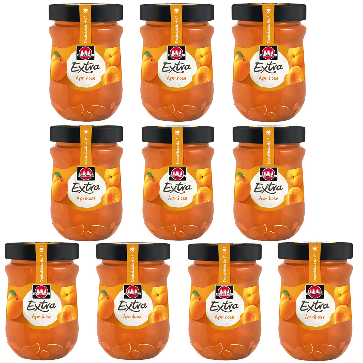 Schwartau Extra Apricot Breakfast Fruit Spread 340g 10-pack
