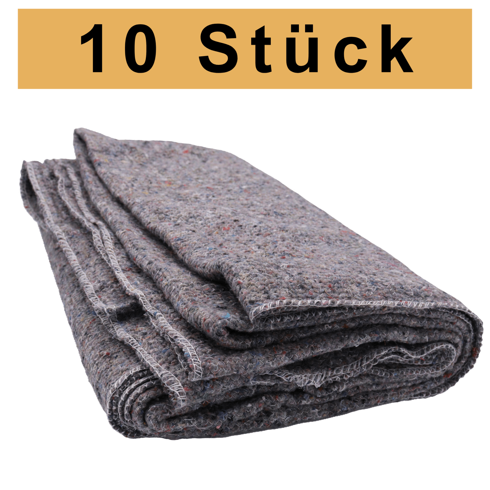 TEMU 10 Moving Blankets Furniture Blankets Storage Blankets Packing Blankets, 150 X 200 Cm, 330-350 G/m², Grey, 2-sided Hemmed