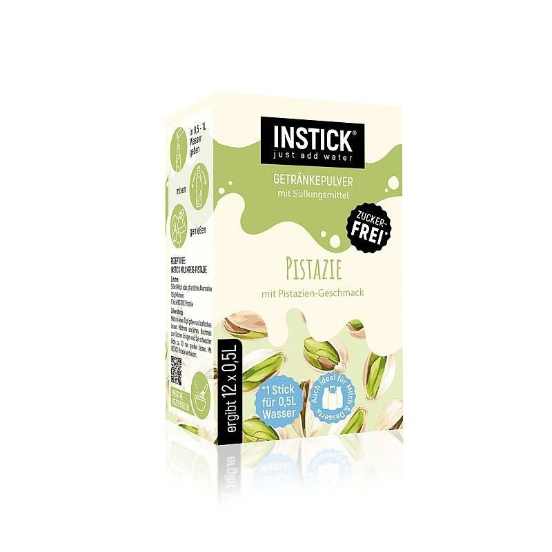 Instant Pistachio-flavored Drink Powder, Sugar-free, 12 Sticks Of 2g Each (=24g)