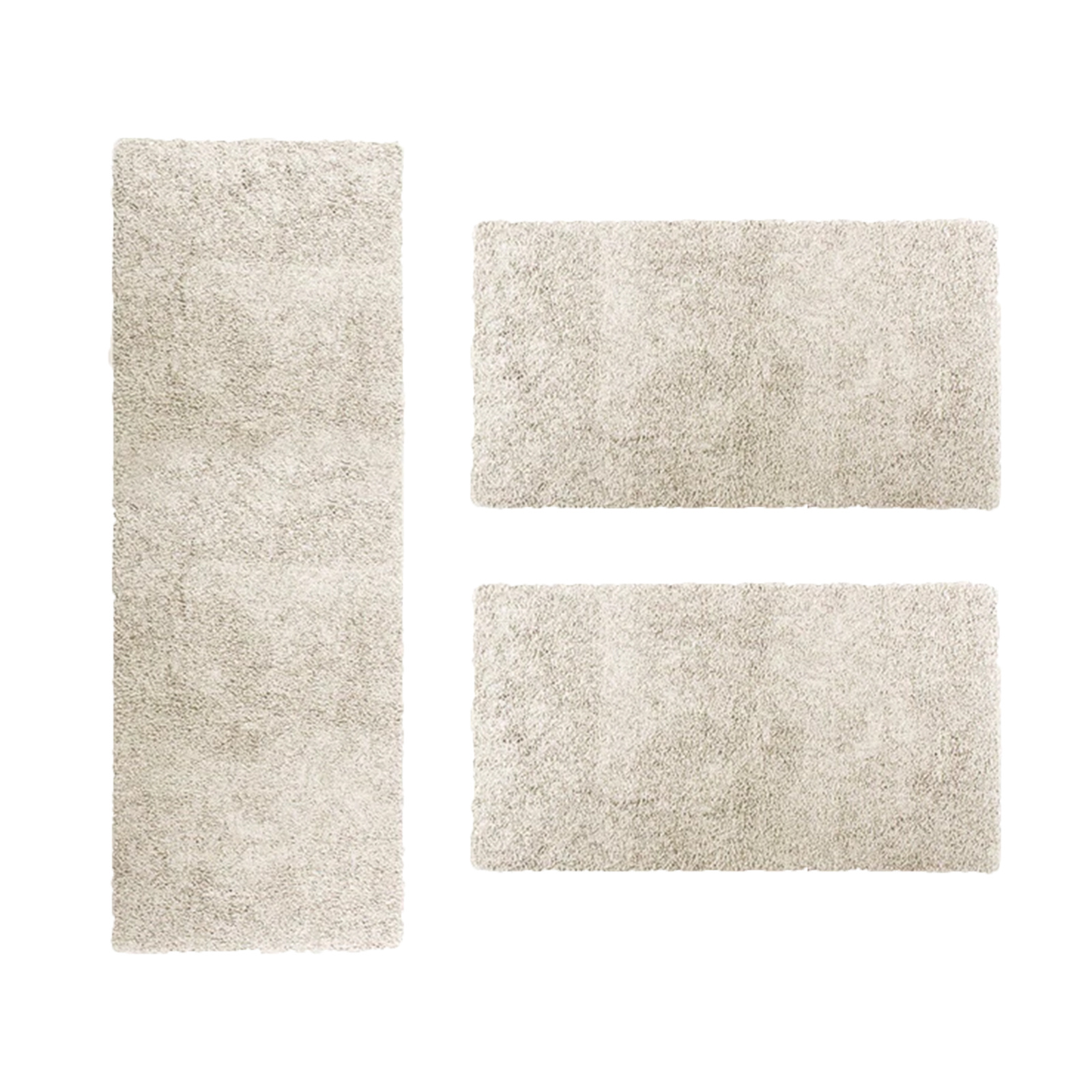 Image of Shaggy Bed Border Sphinx - 3-piece Runner Set For The Bedroom, High-pile Bed Rug With Non-slip Backing, Soft & Decorative (w: 67 Cm | L: 1 X 240 Cm + 2 X 140 Cm)
