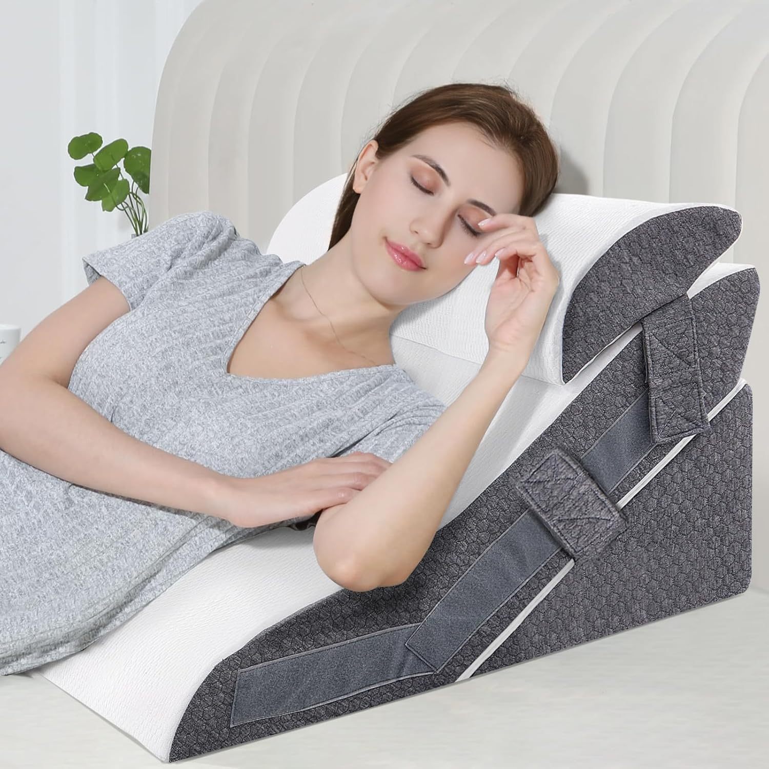 TEMU Bed Wedge Pillow Support Cushion 20-in-1 Back Support Pillow Memory Foam