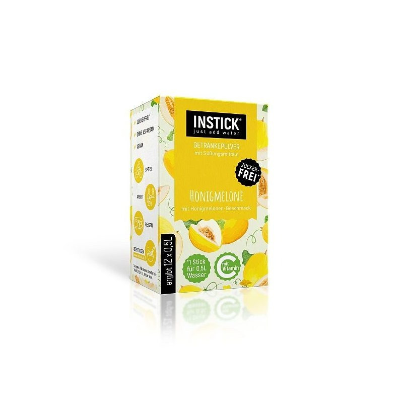 Image of Instant Drink Powder With Honey Melon Flavor, Sugar-free, 12 Sticks Of 2.5 G Each (=30 G)
