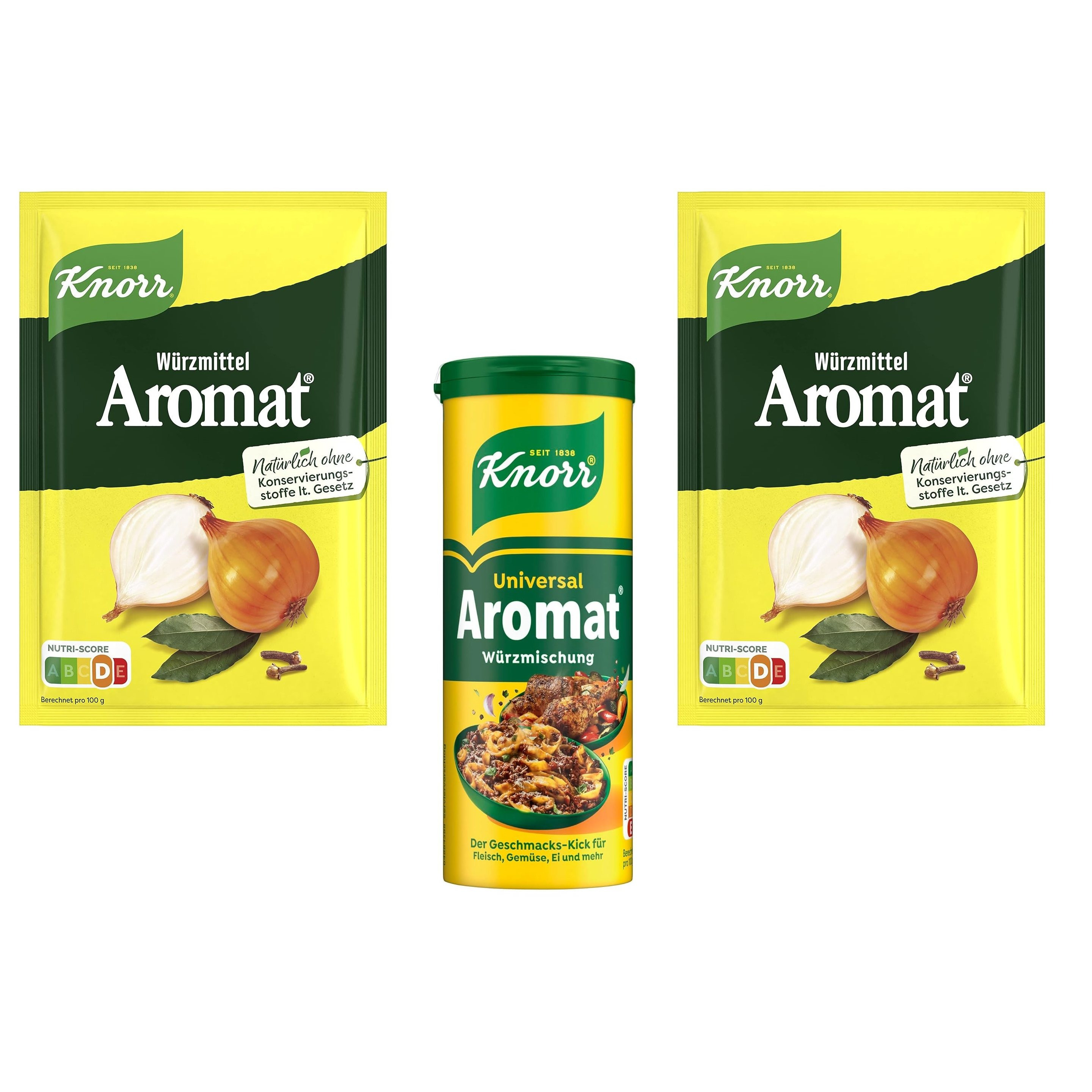 Image of Knorr Universal Seasoning Mix Aroma Sprinkler 100g + 2 Refill Bags Each 100g