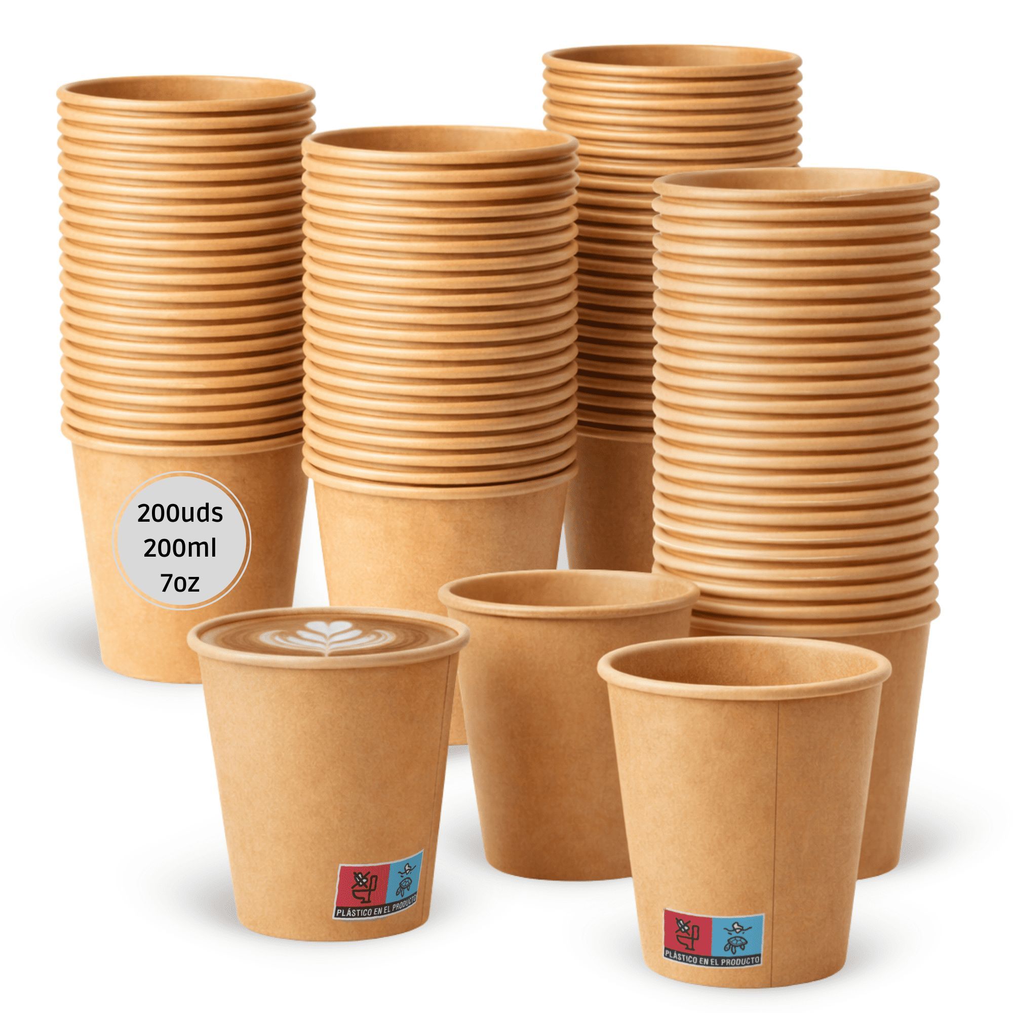 TEMU Vasos de Cafe Desechables de Cartón – Mayor Gramaje y Resistencia al – Ideales para Café para Llevar en Hostelería - LAN&LAN