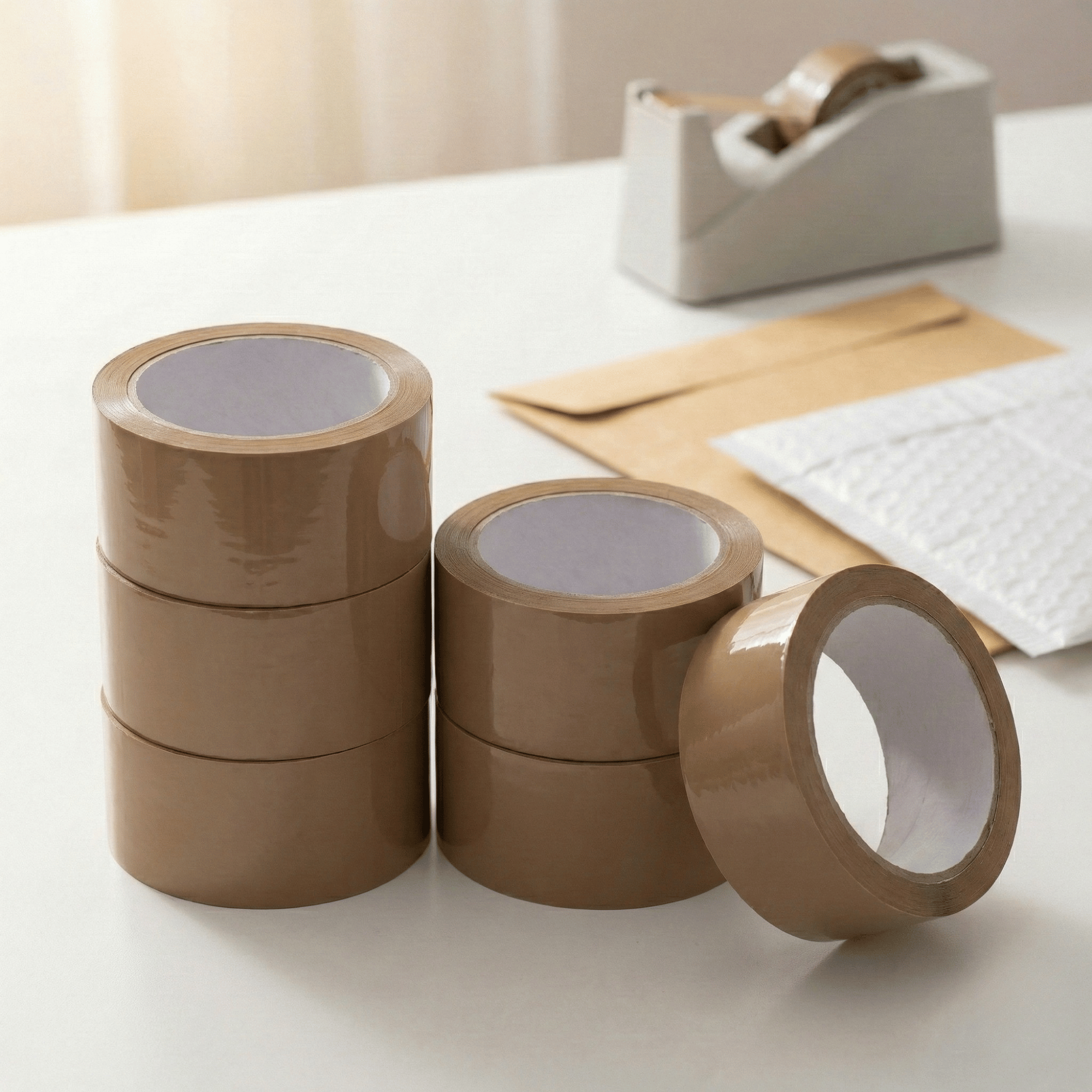 heavy duty packing tape 6 rolls strong   box sealing tape for shipping 48mm x 66m