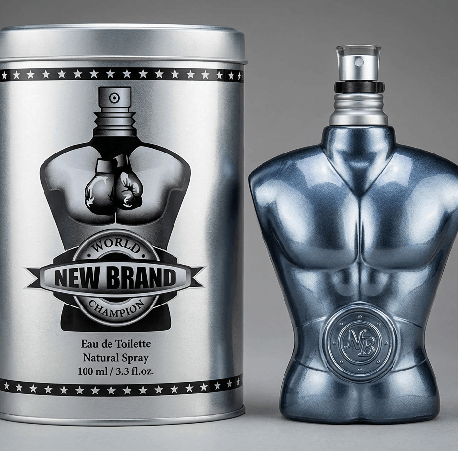 TEMU Champion de New Brand para Hombre - Eau de Toilette 100 ml (3.. oz.) | Masculina | Notas de , Lavanda y | Diseño Escultural Único