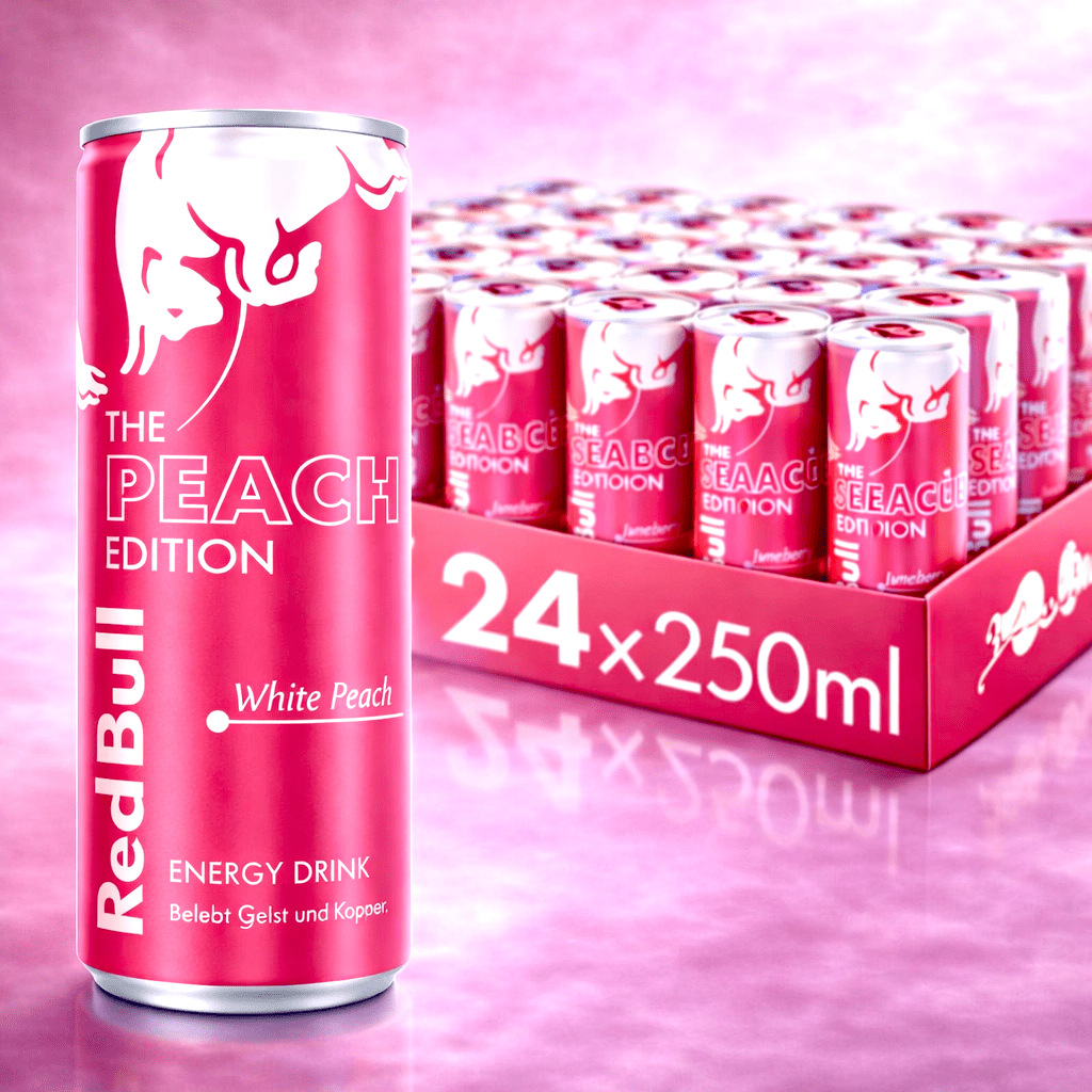 Red Bull White Peach Edition Energy Drink 24x250ml (including Deposit)