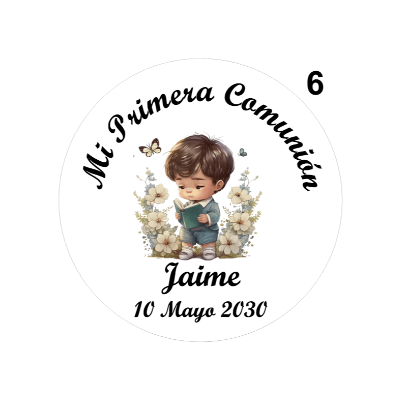 TEMU Pegatinas personalizadas para , comuniones, bautizos, aniversarios - Pegatinas de 4,5 cm adhesivas