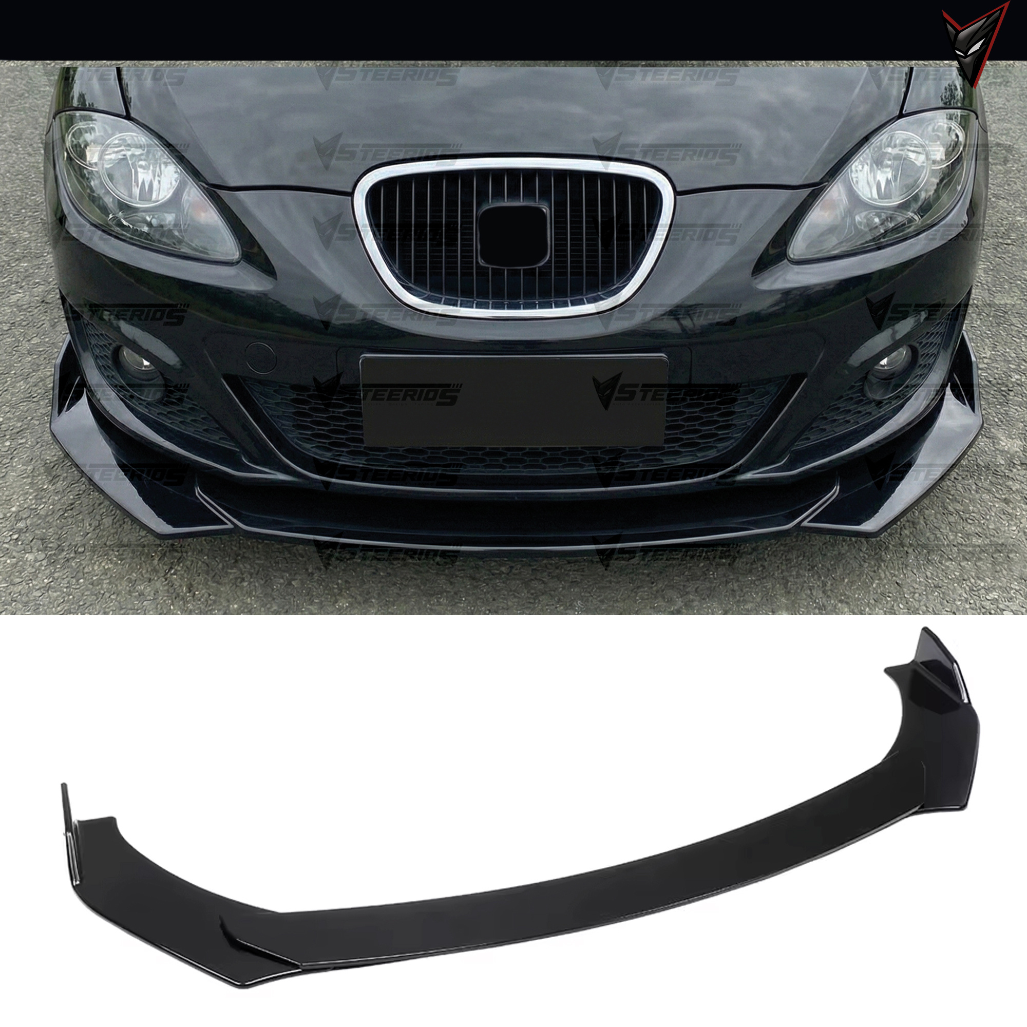 TEMU Front Bumper Lip Wrap For Mk2 Mk2.5 Mk3 Mk3.5 5f St Fr Ibiza Mk3 Mk4 Mk5 Hb 6j 6p Compatible New 3pcs Lip Adjustable Tuning Body Part Chin