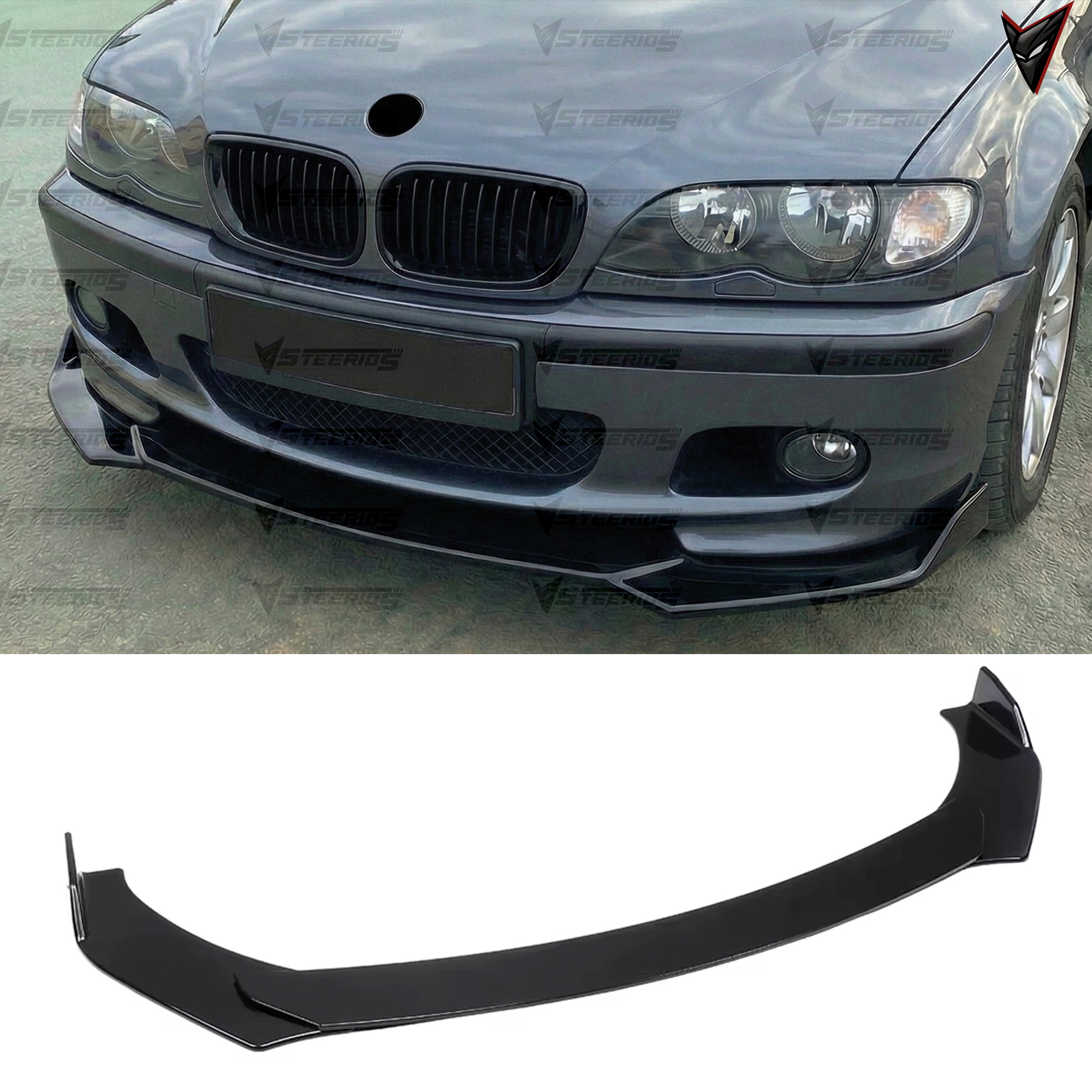 Front Bumper Lip Wrap For E90 E92 E93 E60 E46 F30 F32 Compatible New 3pcs Lip Adjustable Tuning Body Part Chin Spoiler Splitter Deflector Body Kit