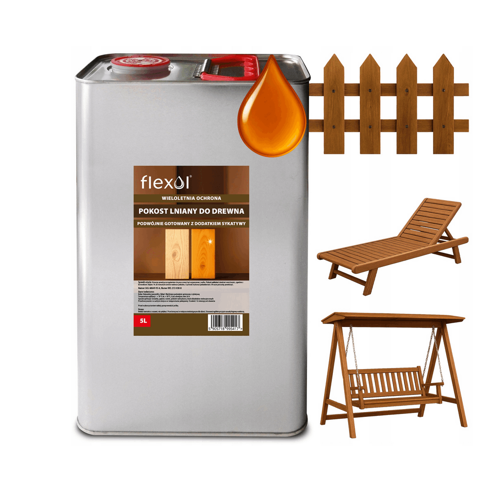 Linen Oil Impregnation For Wood, Quick-drying Oil, 5l