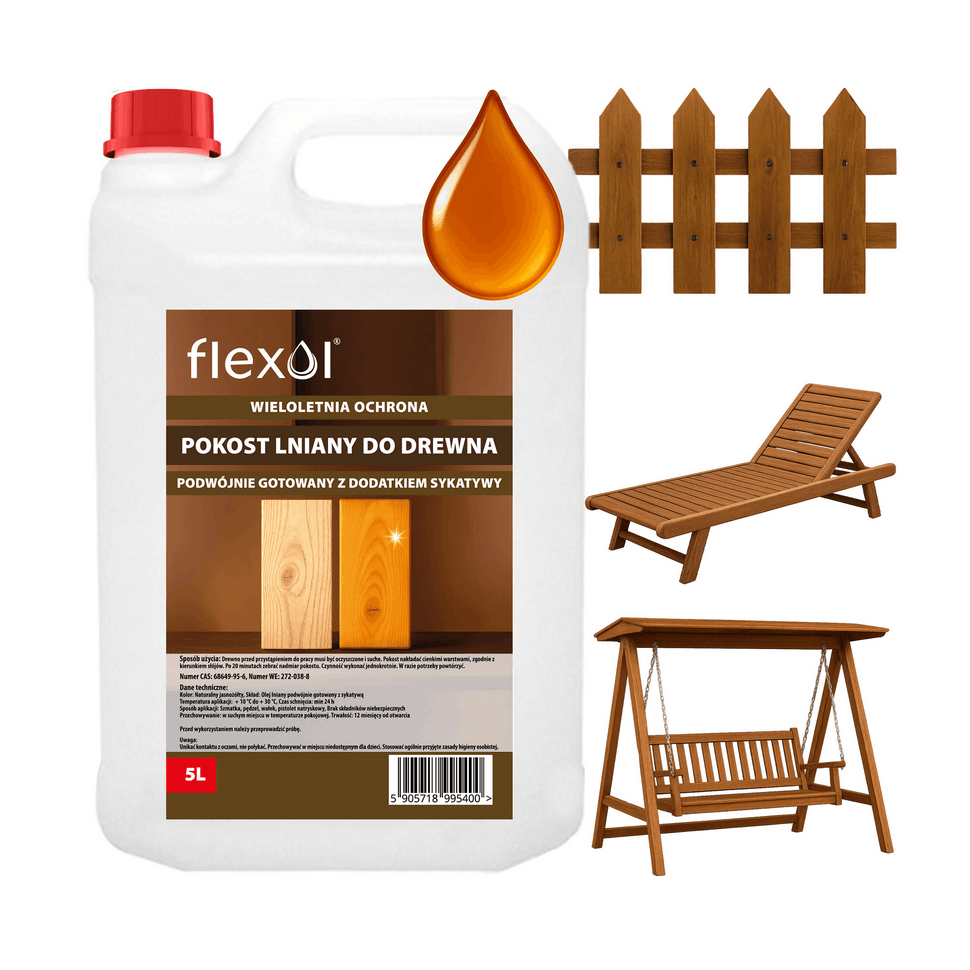 TEMU Olio Impregnante per Legno 5L - Olio a Asciugatura Rapida per Impregnazione e Protezione del Legno, Penetrazione Profonda, Protezione di