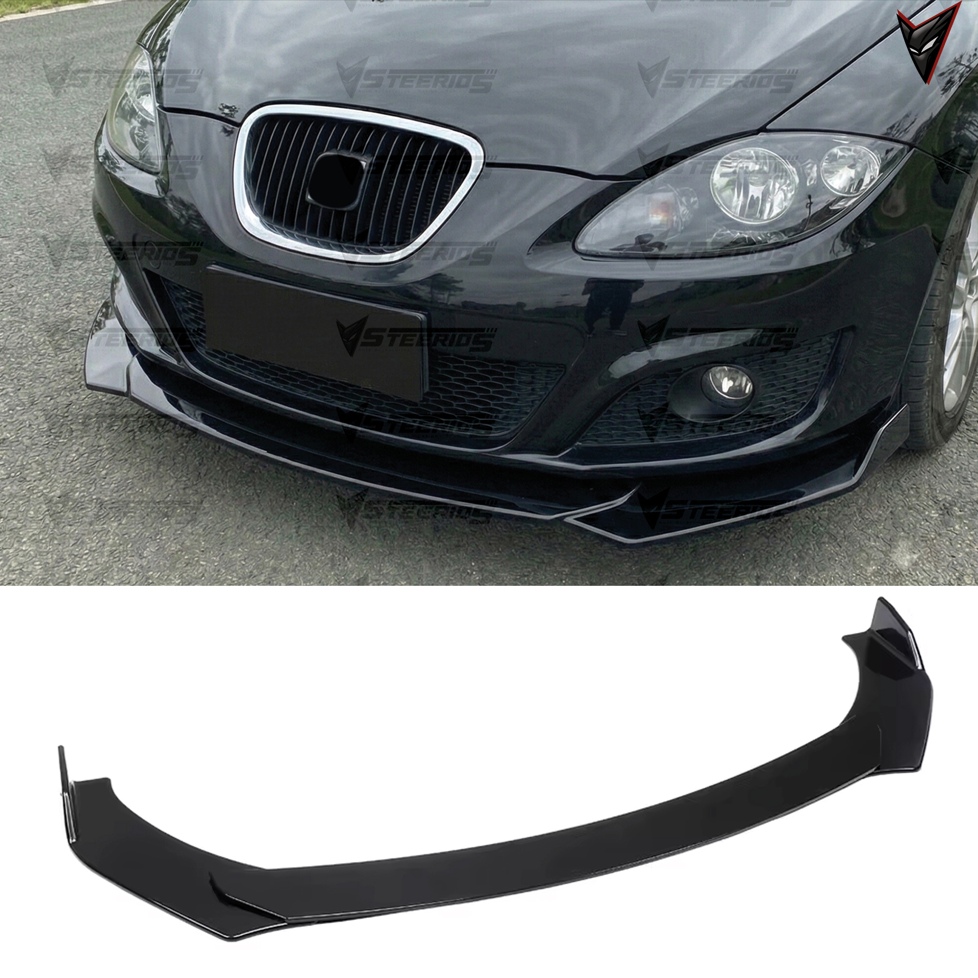 TEMU de lèvre de pour MK2 MK2.5 MK3 MK3.5 5F ST FR Ibiza MK3 MK4 MK5 HB 6J 6P compatible nouveau kit carrosserie 3 pièces lèvre réglable spoiler
