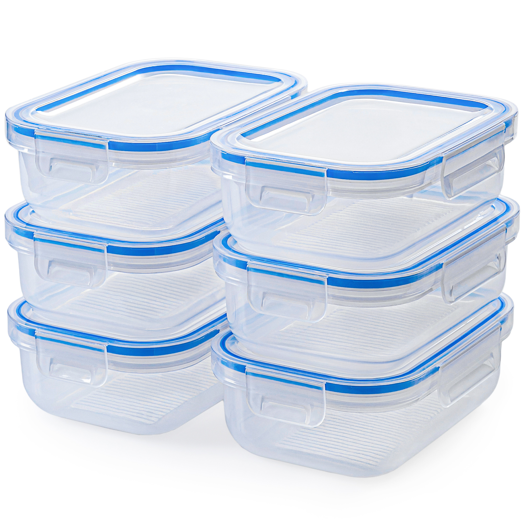 Fresh-keeping Cans Set 1l With Lid - Choose Between 4pcs Or 6pcs Set! Transparent Storage Containers For Refrigerator, Meal Prep & Lunchbox, Leak-proof.