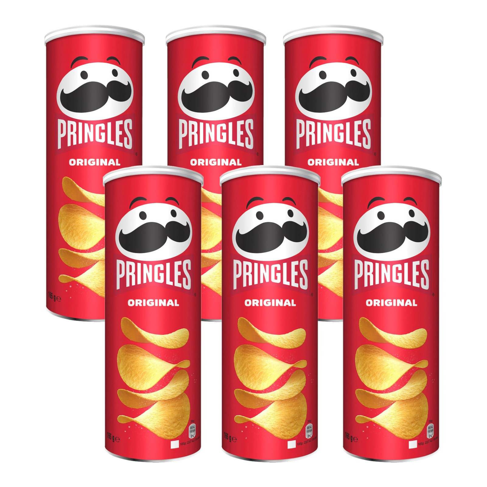 Pringles Original 165g | Stack Chips With Salt Flavor | 6x 165g