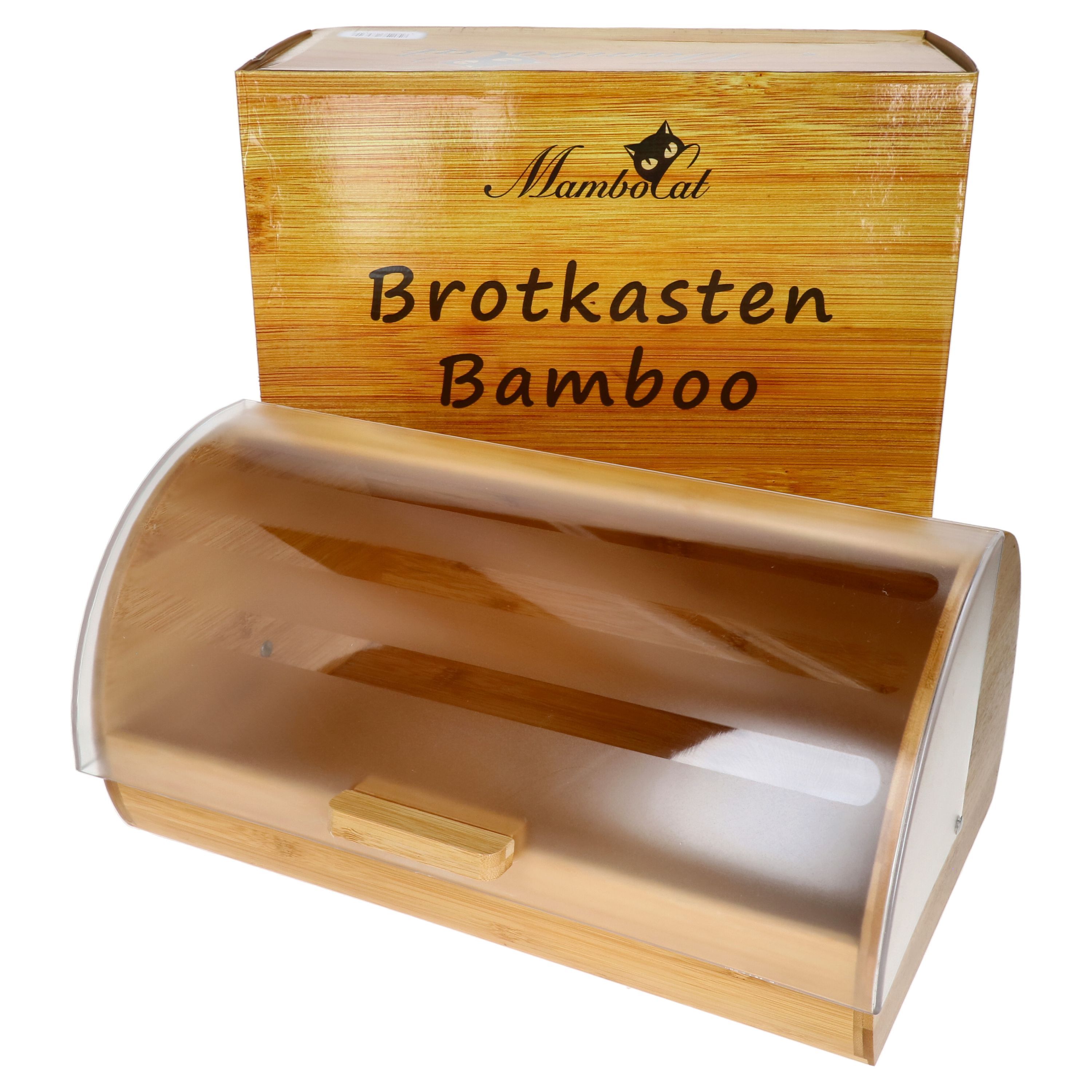 Mambocat Bamboo Bread Box