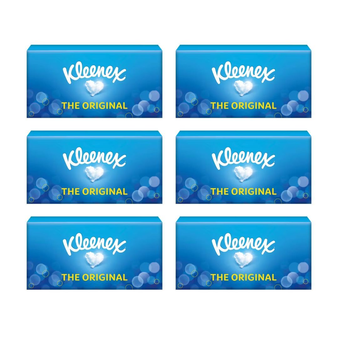 TEMU Pack Of 6 - Kleenex Original Facial Tissue Box 64's