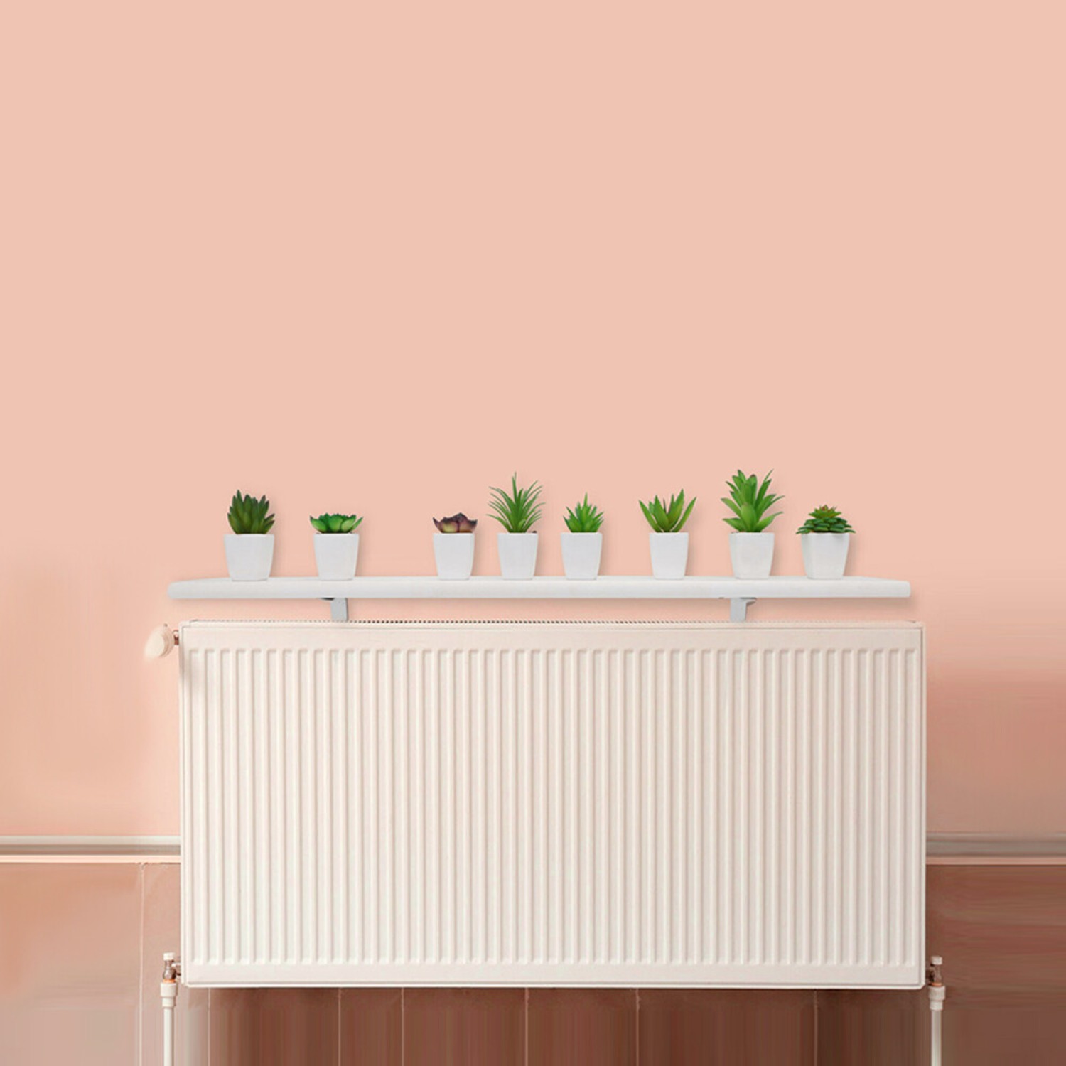 60/90/120 Cm White Heater Cover Shelves, Easy-to-assemblewood Shelf Including Holders