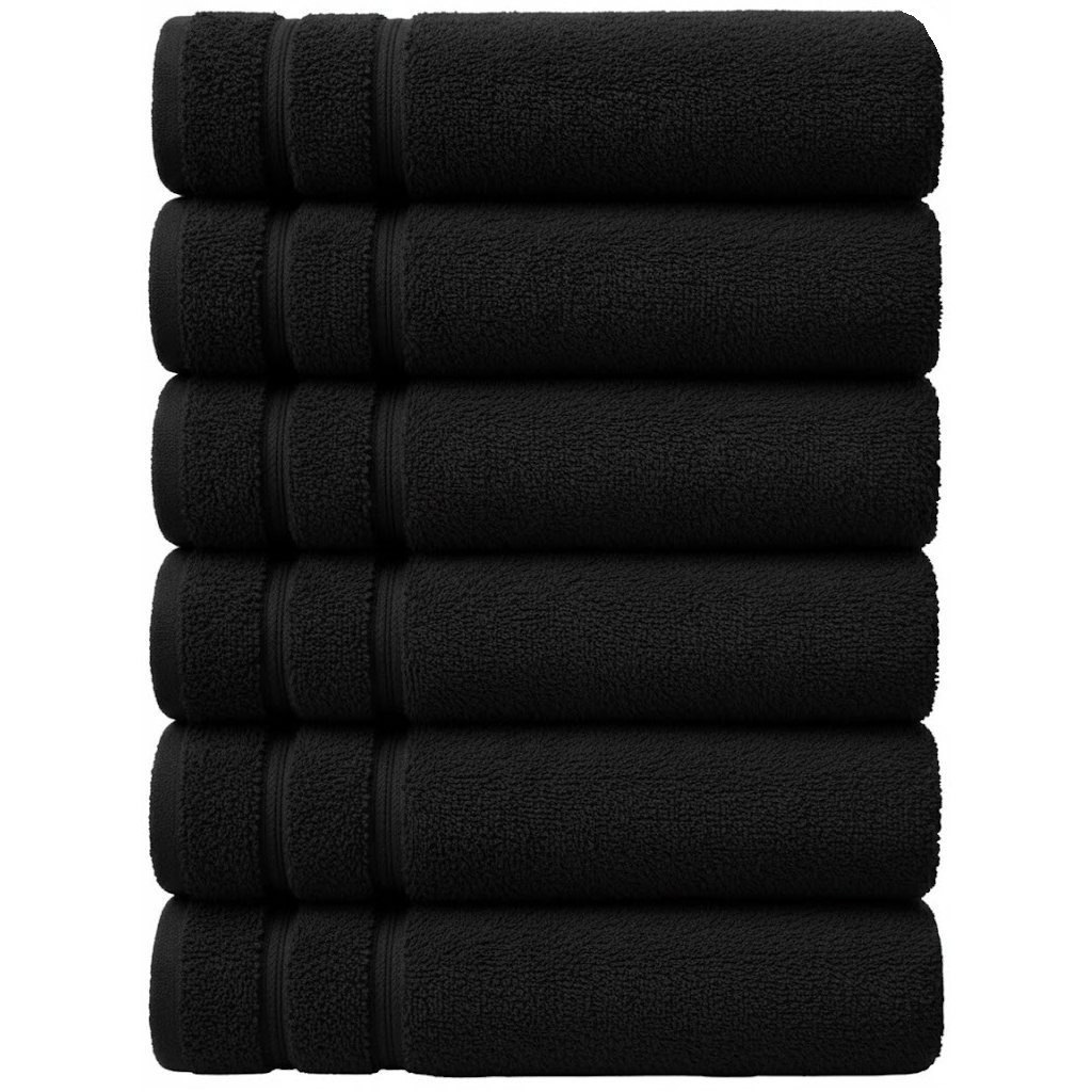 TEMU Pack Of 6 Guest Towels 100% Cotton (30 X 50 Cm, 500-gsm) Absorbent Towels For Gym, Spa, Golf Wash Cloth Towel Set